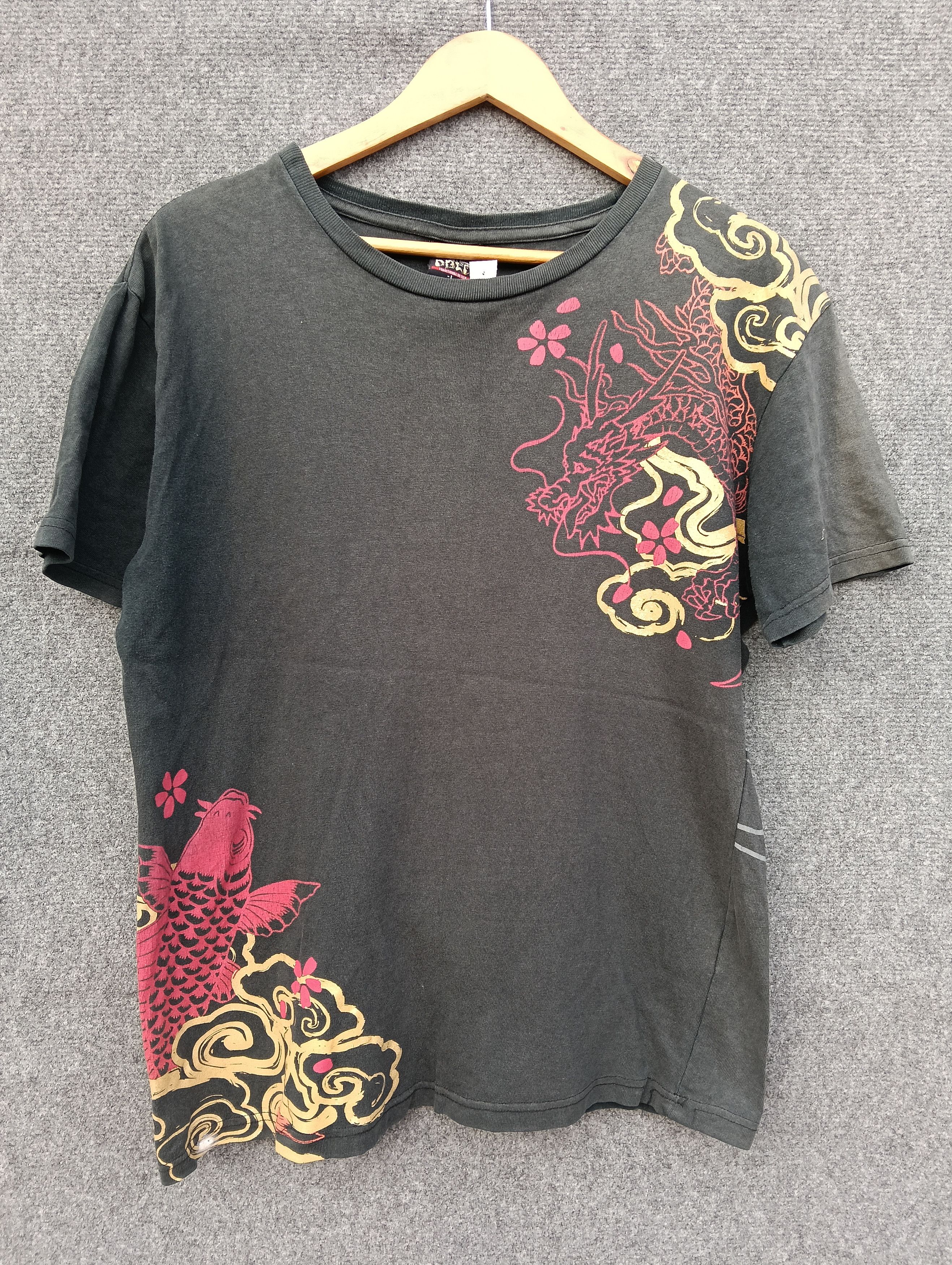 Karakuri Tamashii OBLO Japanese Dragon Streetwear T-Shirt like karakuri style. Size US M / EU 48-50 / 2 - 2 Thumbnail