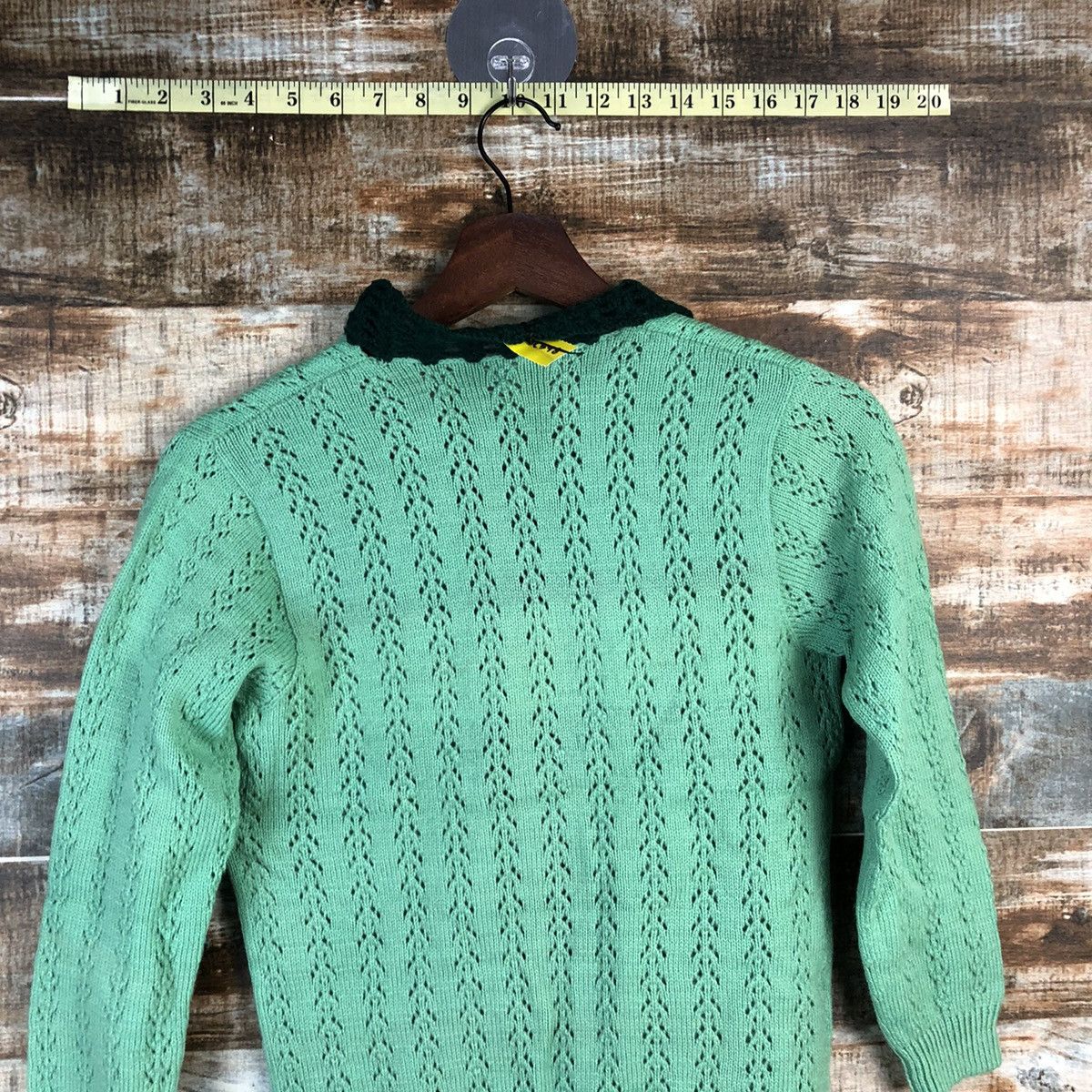 Vintage DL Japanese Brand Green Cardigan Knitwear #C598 Size XXS / US 00 / IT 34 - 11 Thumbnail