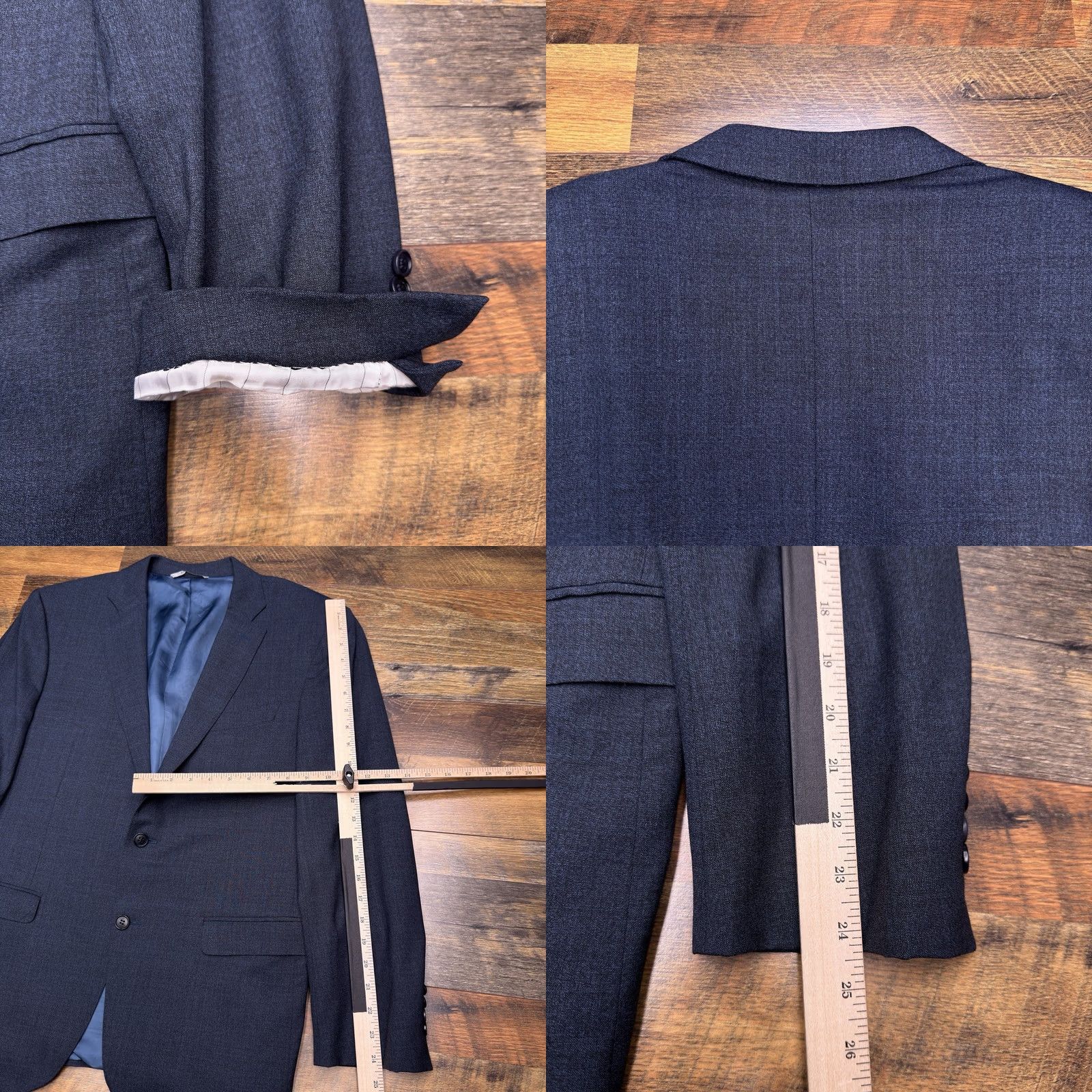 Canali Canali Suit Jacket Blazer Navy Wool Stretch 42R 52 Italy Size 42R - 9 Thumbnail
