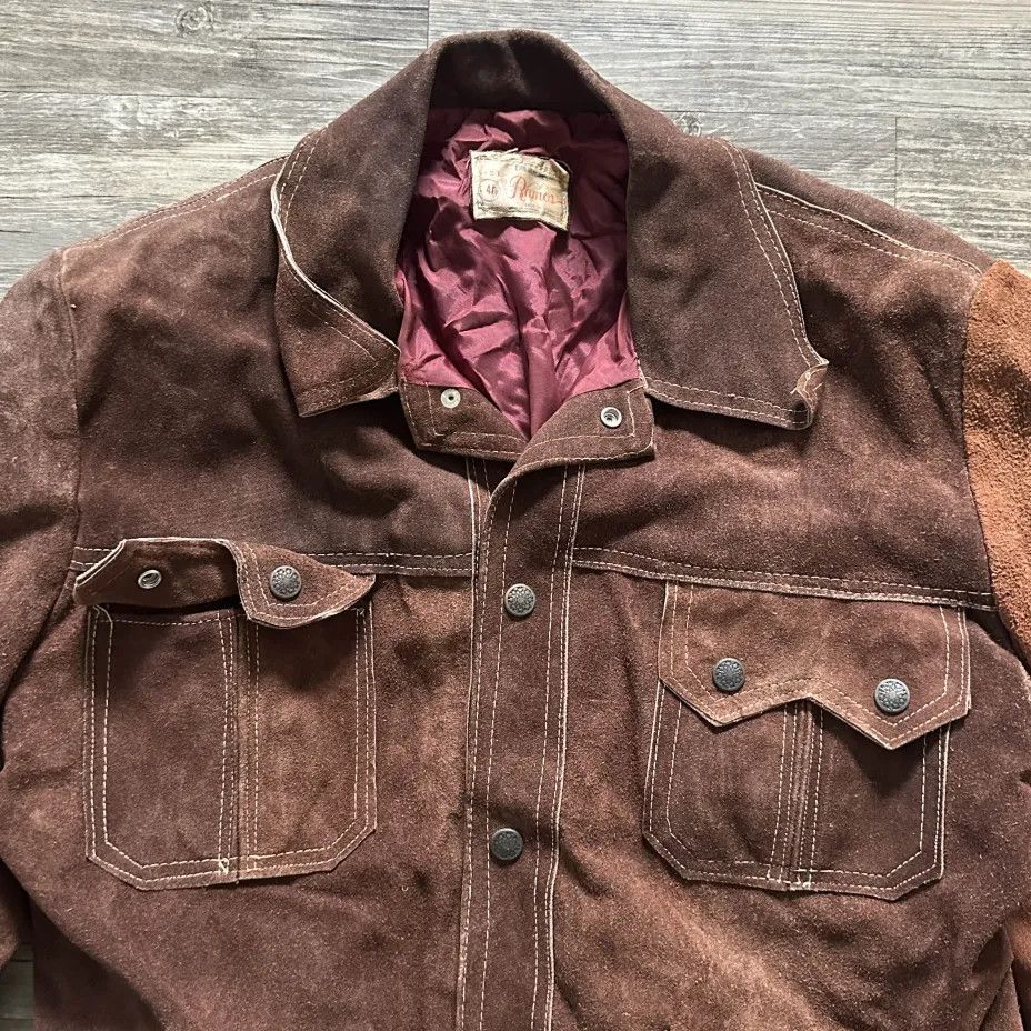 Other Vintage 60s Ramos Cowhide Western Suede Leather Jacket Size US M / EU 48-50 / 2 - 3 Thumbnail