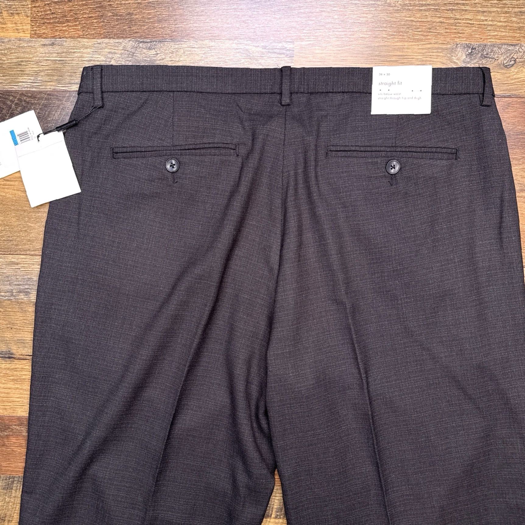 Calvin Klein Calvin Klein Dress Pants Mens 36x30 Gray Straight Fit Flat Front Zip Mid Rise New Size US 36 / EU 52 - 6 Thumbnail