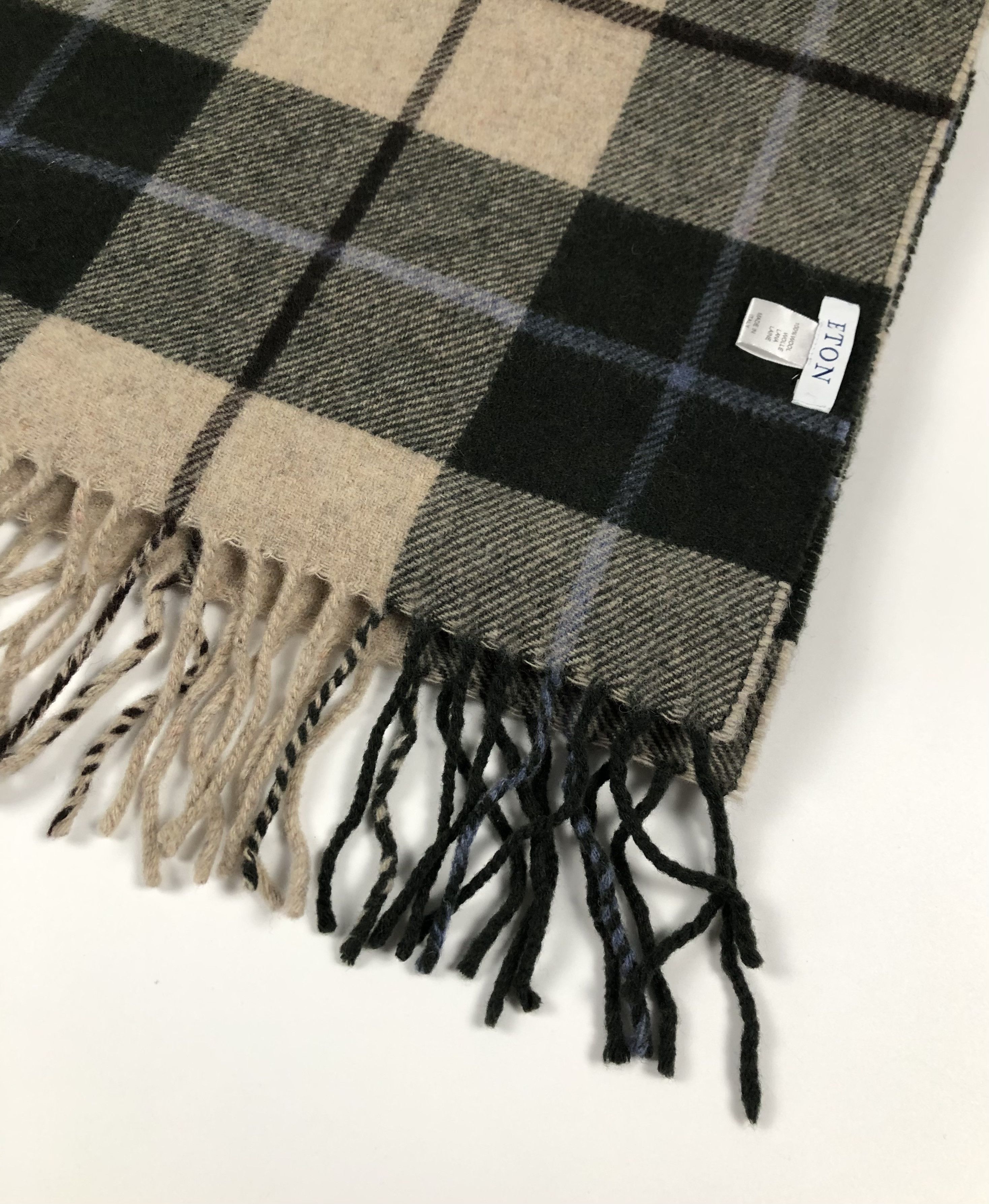 Eton Eton Tartan Wool Scarf Size ONE SIZE - 6 Thumbnail
