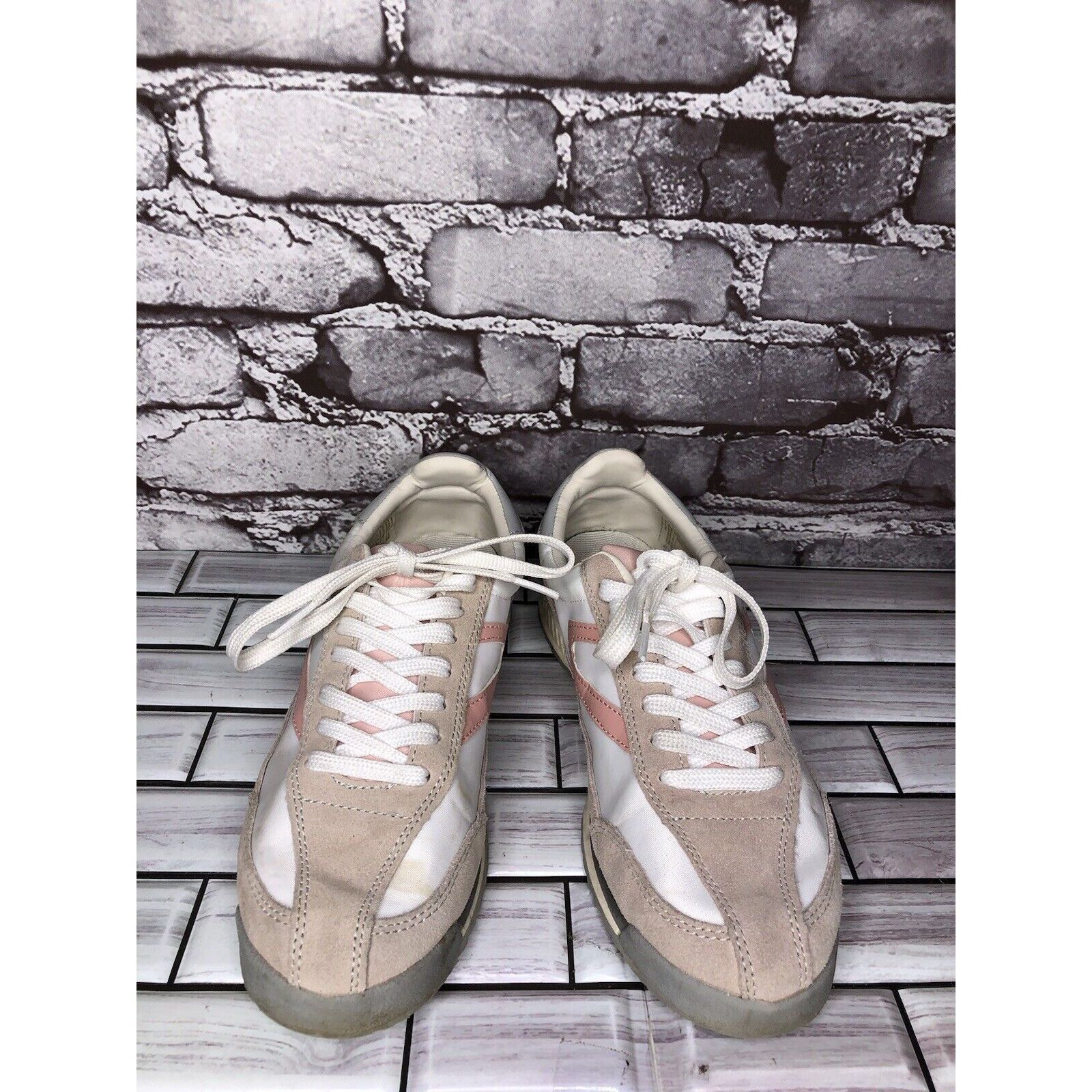Tretorn Tretorn Rawlins Pink White Colorblock Lace Up Low Sneakers W Size US 8 / IT 38 - 2 Thumbnail