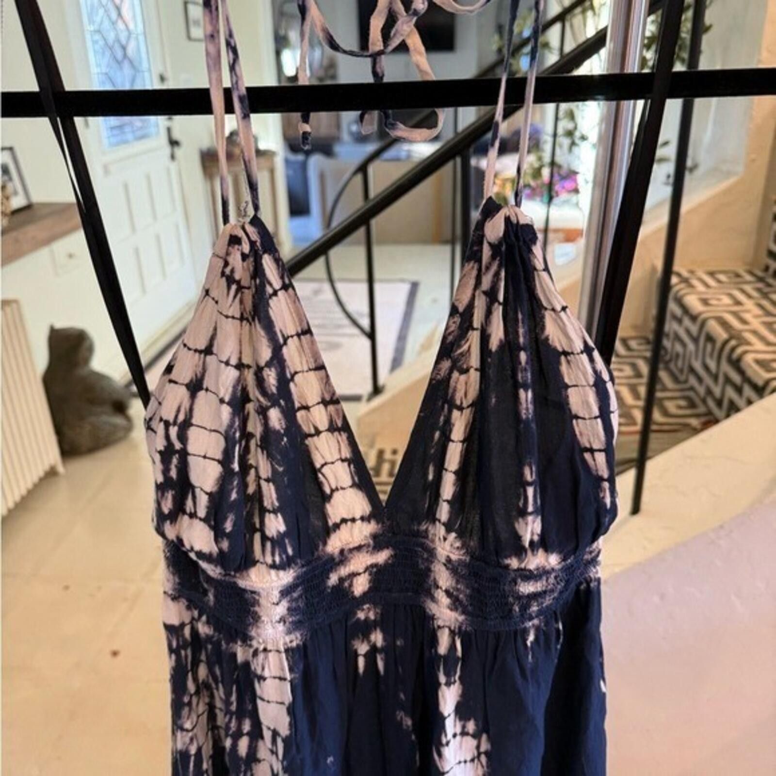 Other SoCal Nectar Clothing Blue White Tie Dye Halter Maxi Dress S Size S / US 4 / IT 40 - 5 Thumbnail
