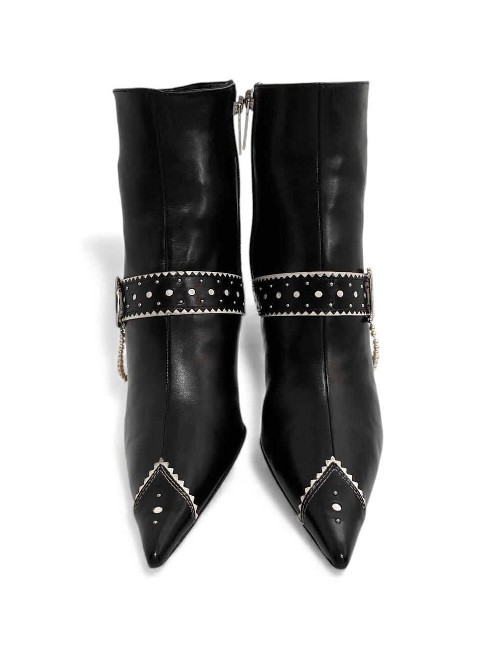 Dior Dior x Galliano D Logo Pearl Black Leather Ankle Boots Y2K Size US 6.5 / IT 36.5 - 5 Thumbnail