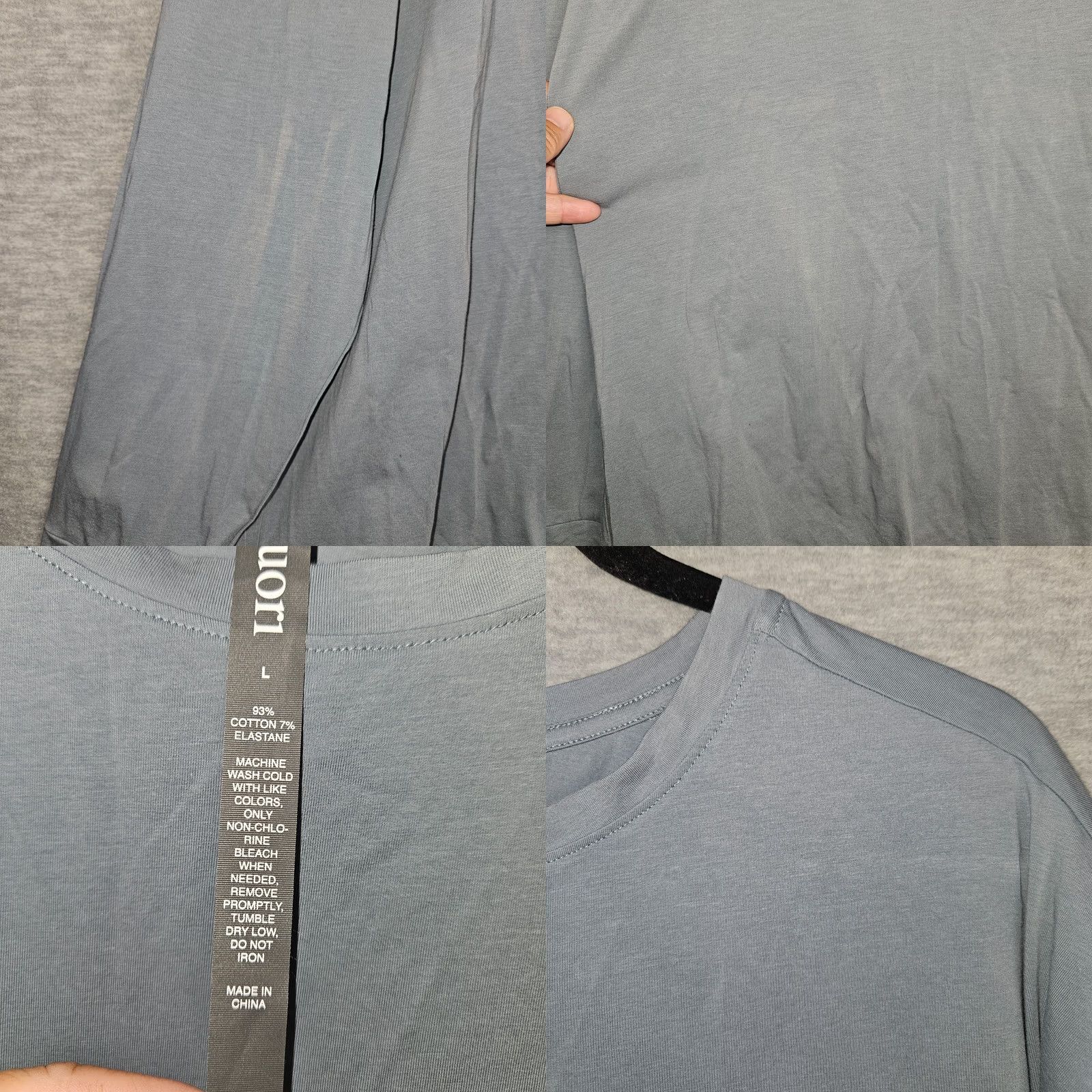 Vuori Vuori Men's Blue Crew Neck Long Sleeve Tee Shirt Sz L Adult Regular Slim? (keep as is) Size US L / EU 52-54 / 3 - 8 Thumbnail