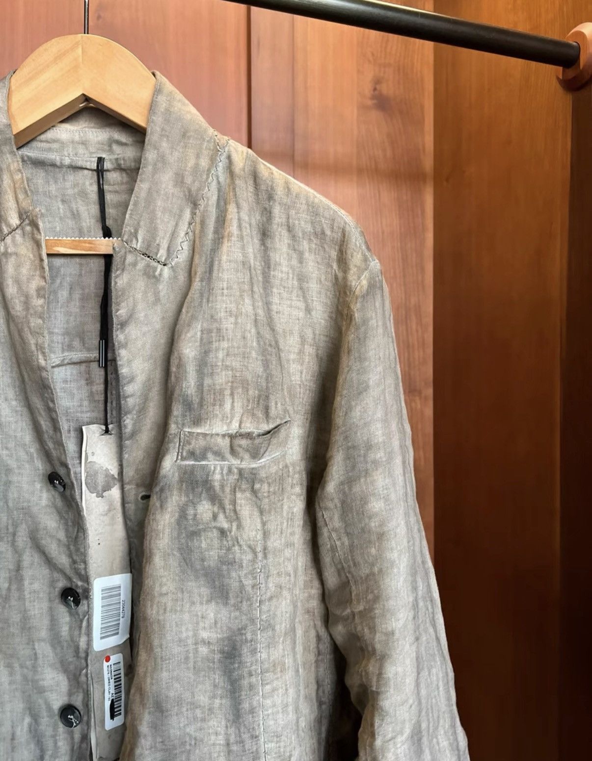 Masnada Masnada 24SS "DRIED CLAY" 100% Linen Pleated Blazer Size US L / EU 52-54 / 3 - 7 Thumbnail