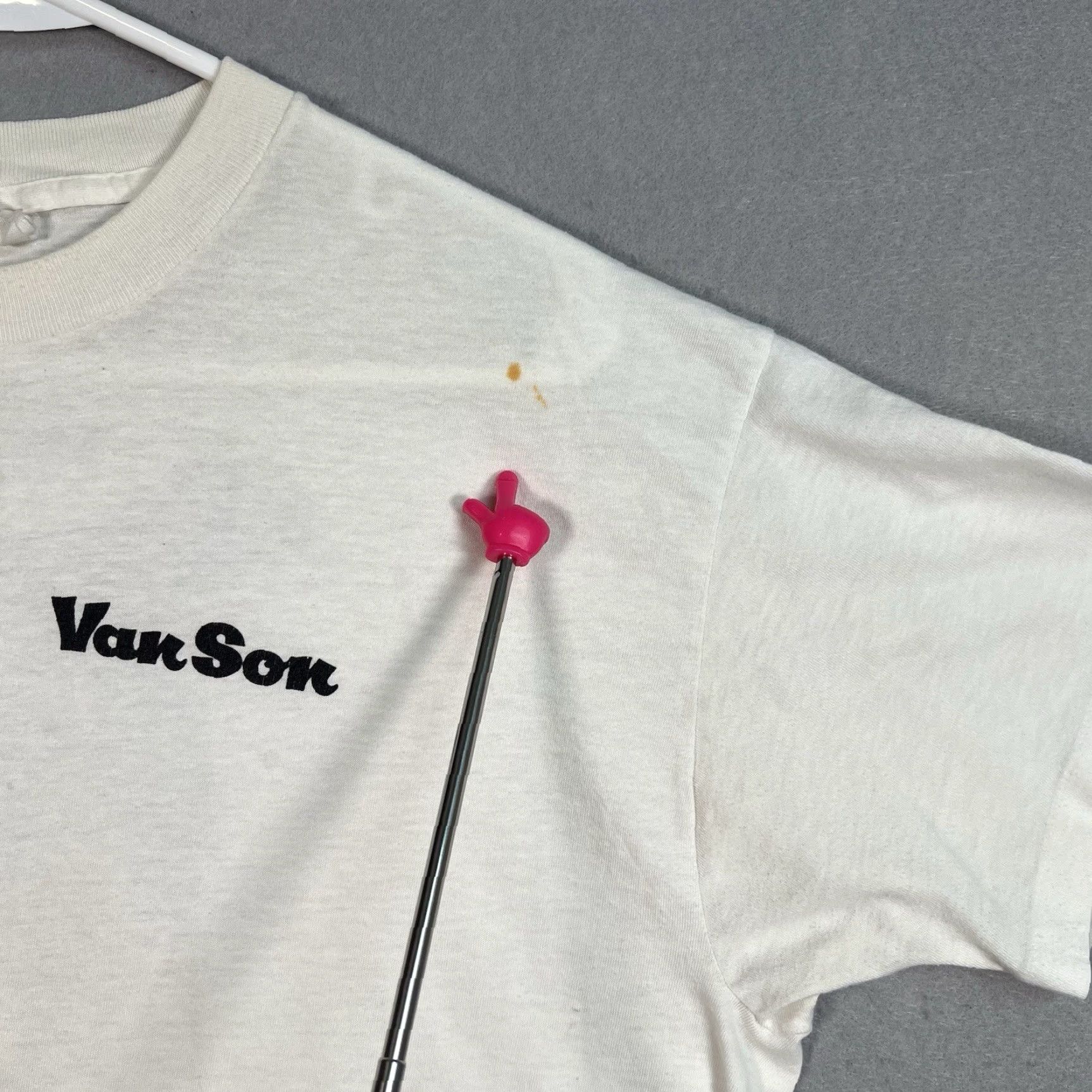 Vintage VINTAGE Van Son Printing Ink Shirt Mens Large White 1990s Graphic Tee Sportswear/Beach Mens L - 90s Merch Size US L / EU 52-54 / 3 - 7 Thumbnail
