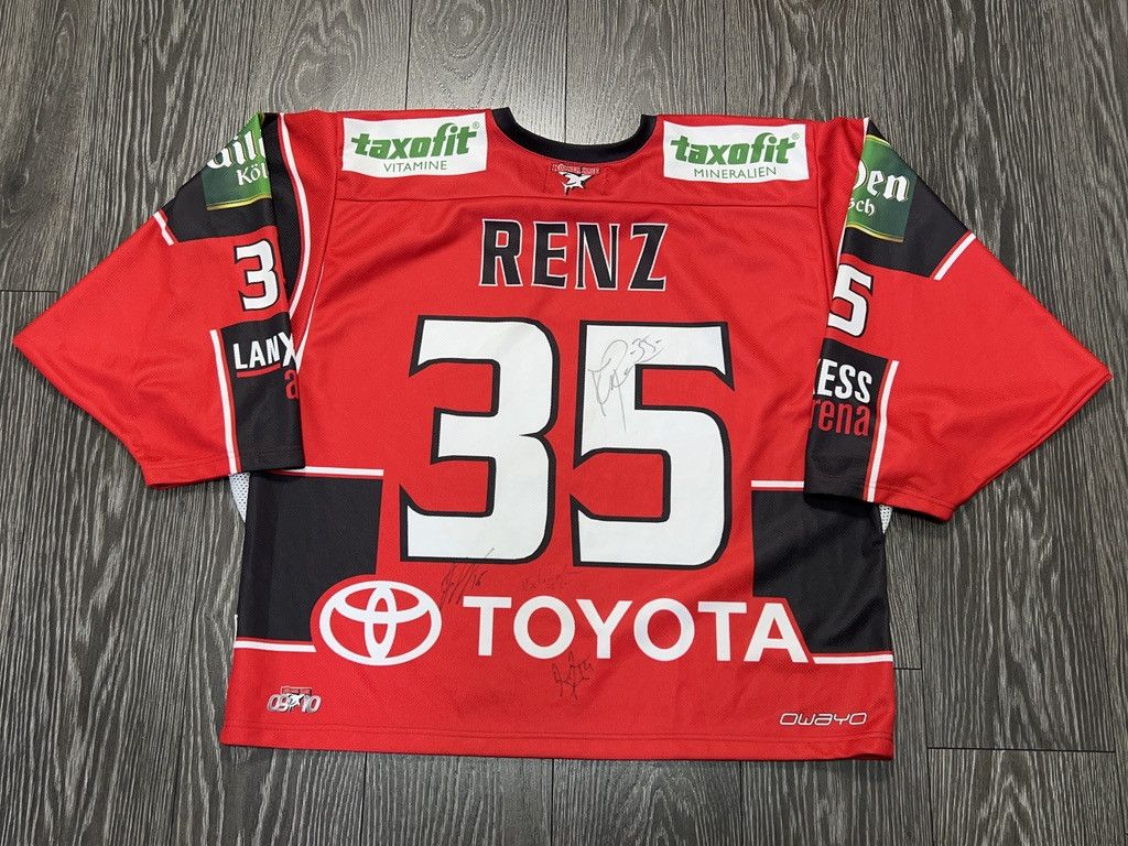 NHL Owayo Kolner Haie #35 Andreas RENZ Signed Ice Hockey Jersey Size US XL / EU 56 / 4 - 13 Thumbnail