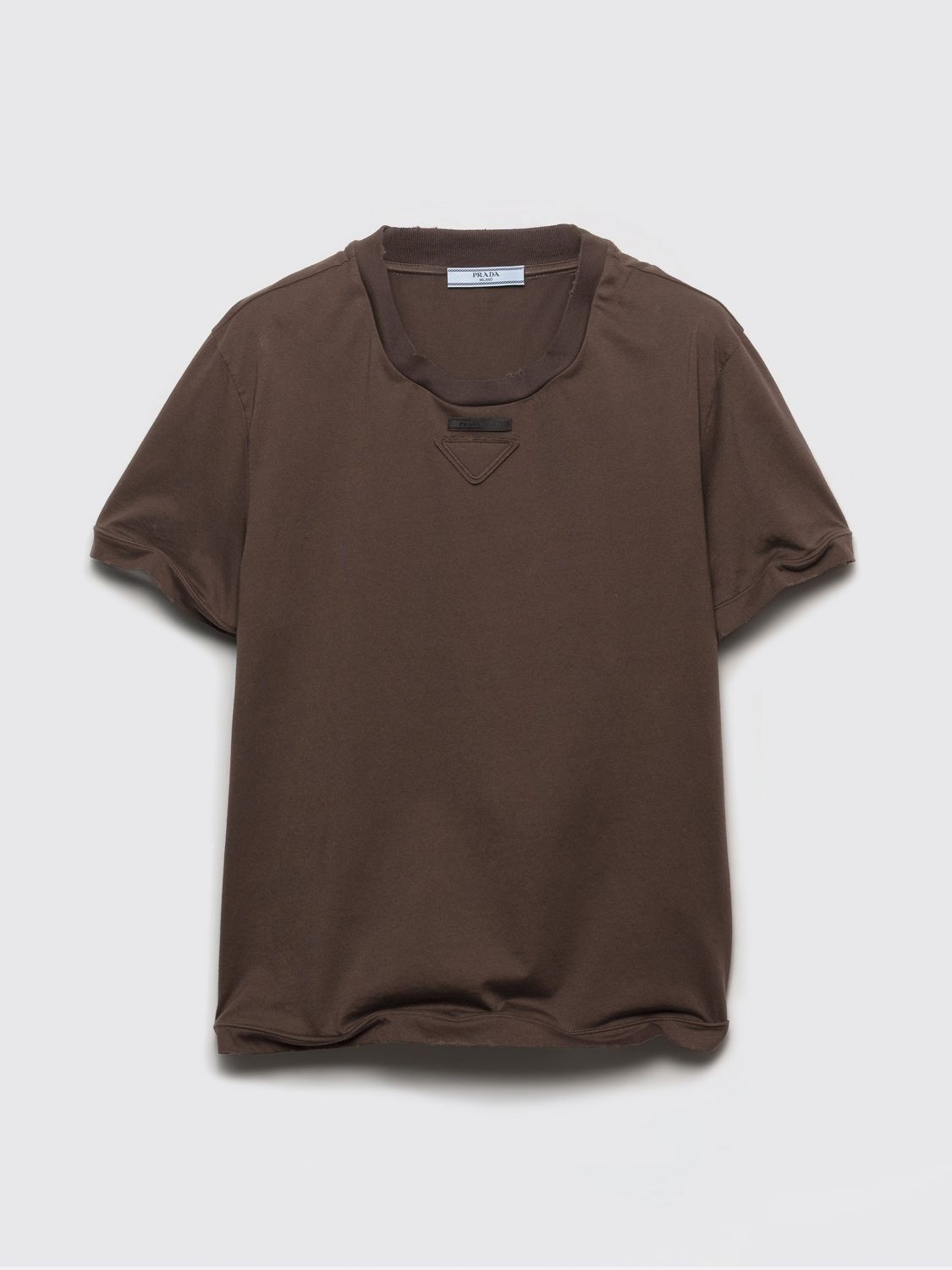 Prada Prada T-Shirt Woman Cocoa Size S / US 4 / IT 40 - 1 Preview