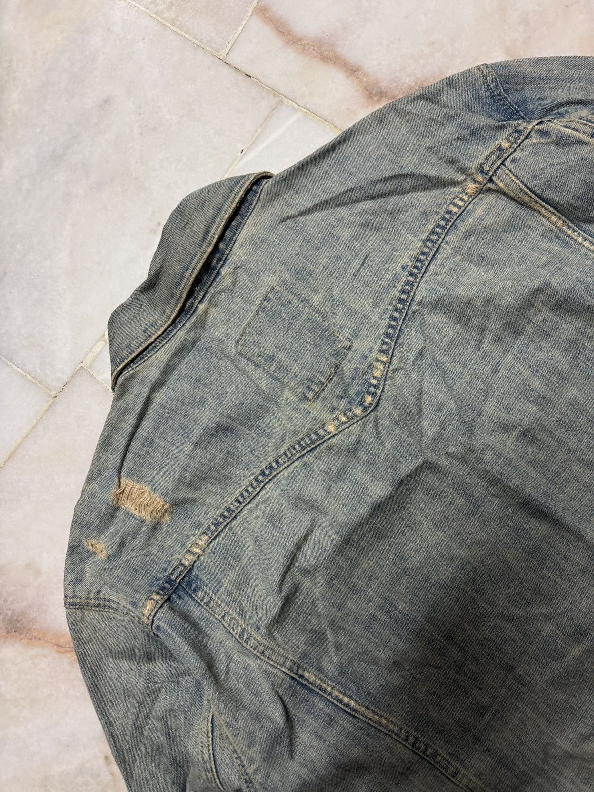 If Six Was Nine 💥GRUNGE💥90s STYLE OLD NAVY DISTRESSED MUDWASH POCKET DENIM Size US XXL / EU 58 / 5 - 21 Thumbnail