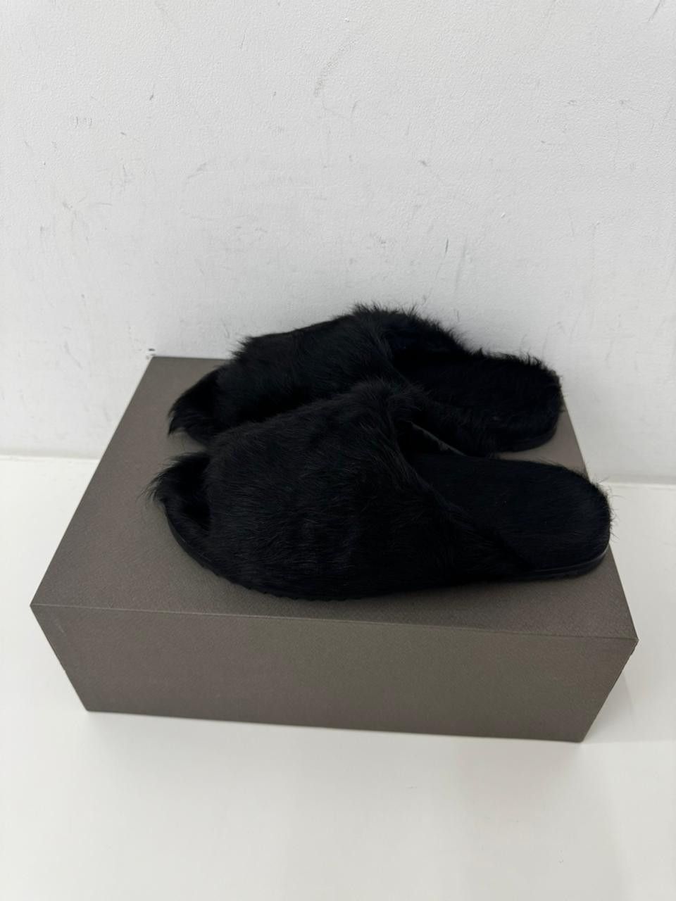 Rick Owens SLIDE GRANOLAS - BLACK Size US 7 / EU 40 - 1 Thumbnail