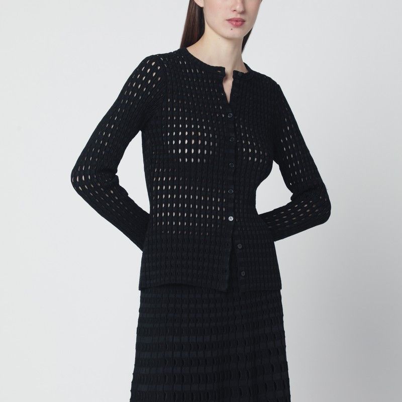 Simkhai Simkhai Mabel Black Openwork Knit Cardigan Size S / US 4 / IT 40 - 1 Thumbnail