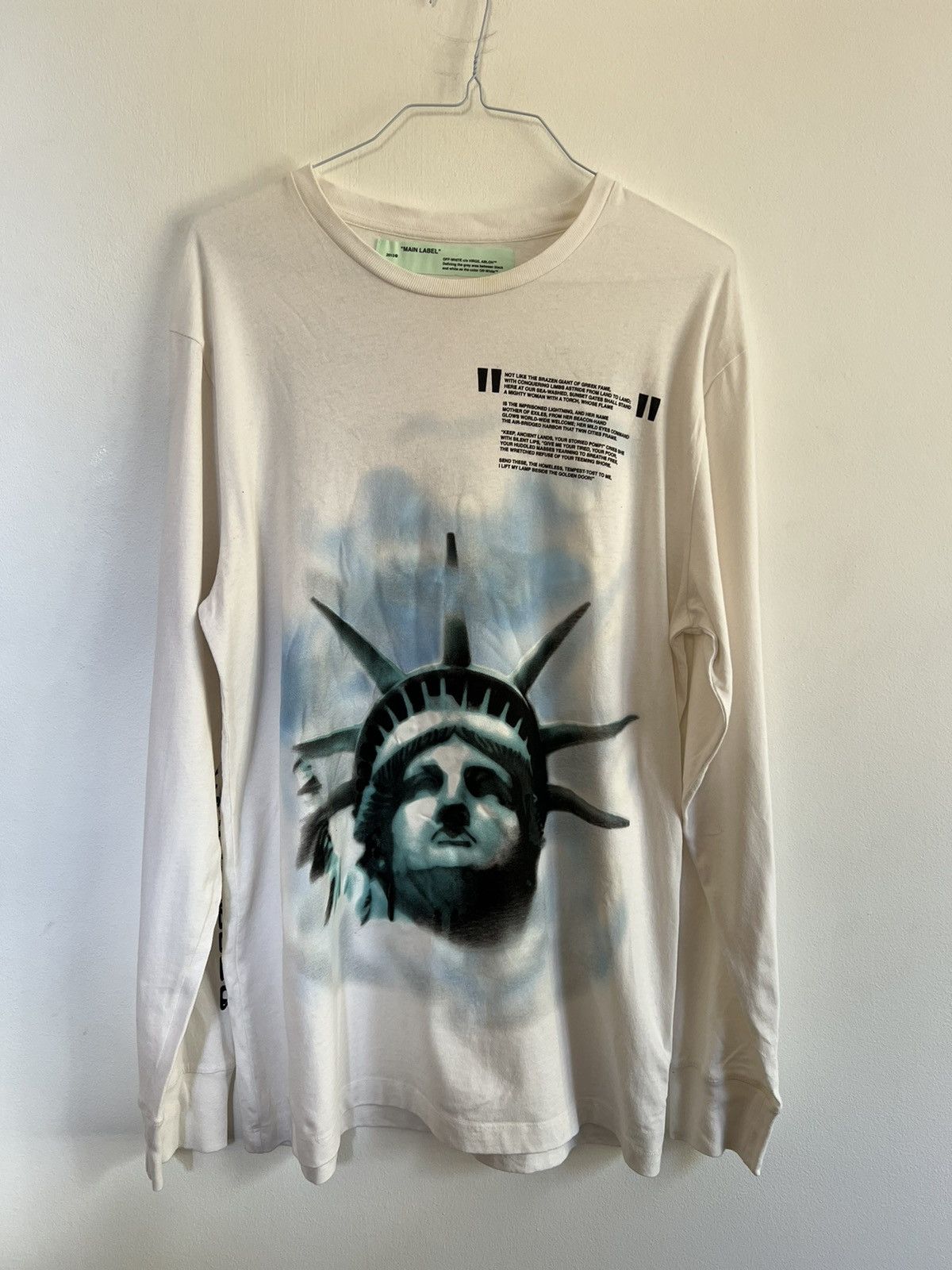 Off-White × Virgil Abloh Off white Statue OF Liberty Long Sleeve TEE Size US L / EU 52-54 / 3 - 3 Thumbnail