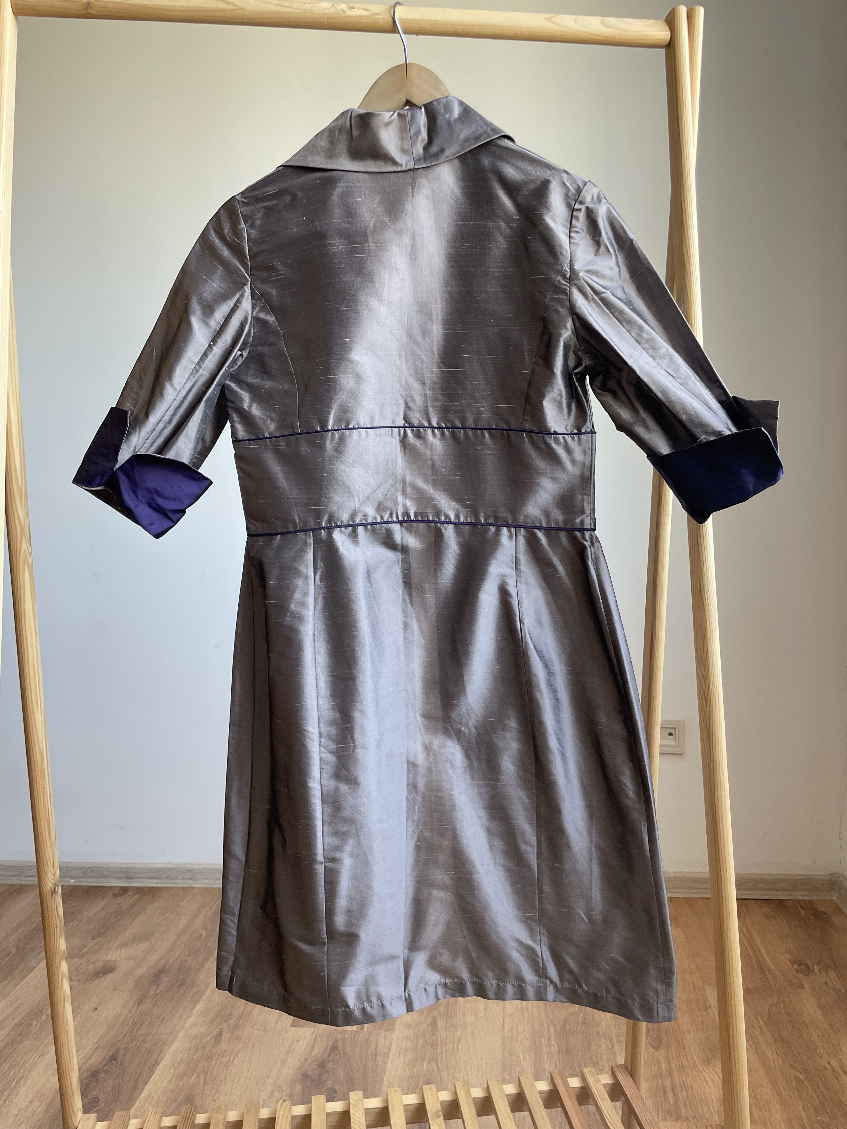 Other BNWT Linea Raffaelli Silk Opent Front Long Blazer Coat Size XS / US 0-2 / IT 36-38 - 2 Thumbnail