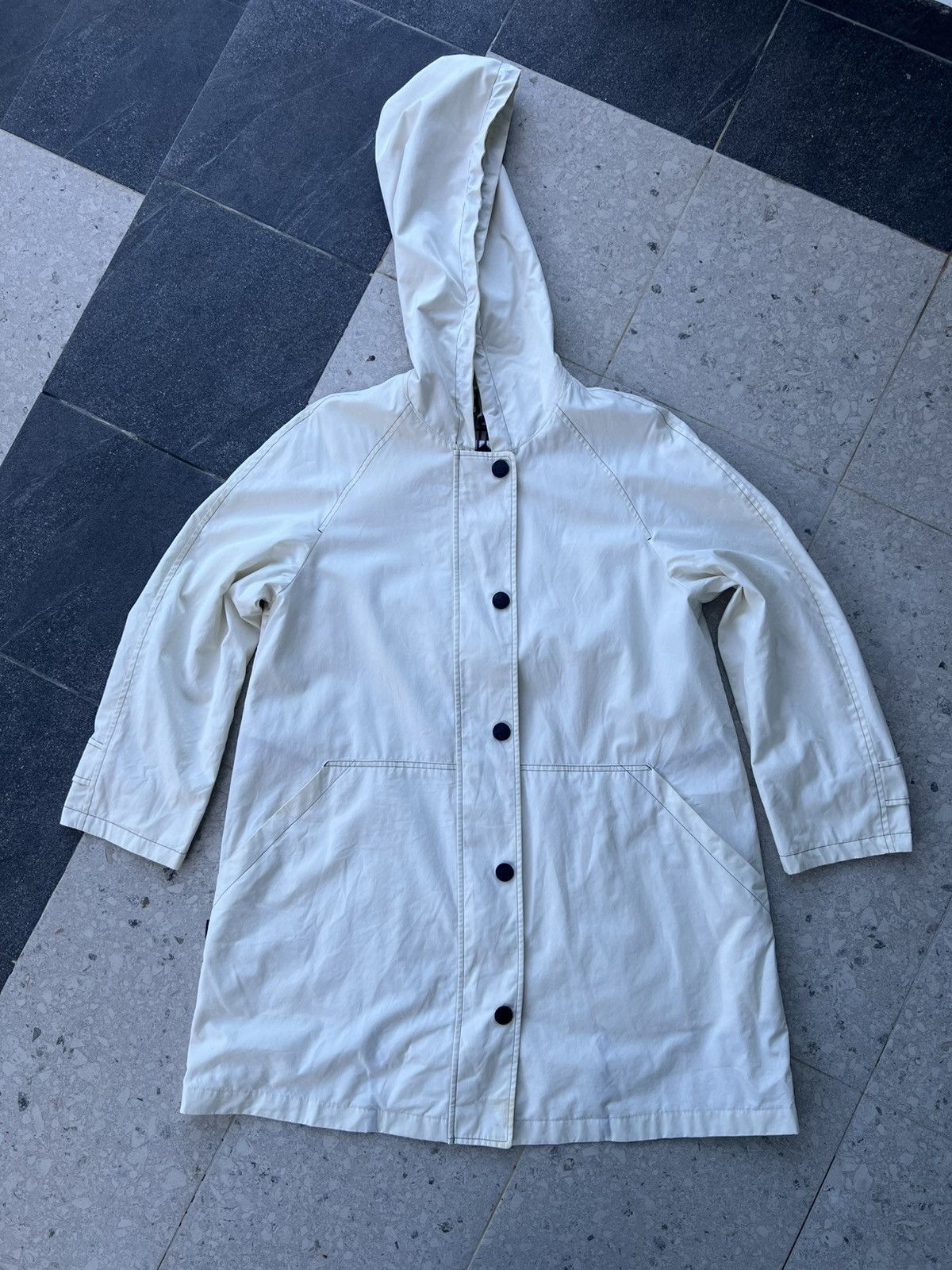 Burberry × Vintage Burberrys Sports Coat 7 Cotton White FNA29-360 Size M / US 6-8 / IT 42-44 - 4 Thumbnail