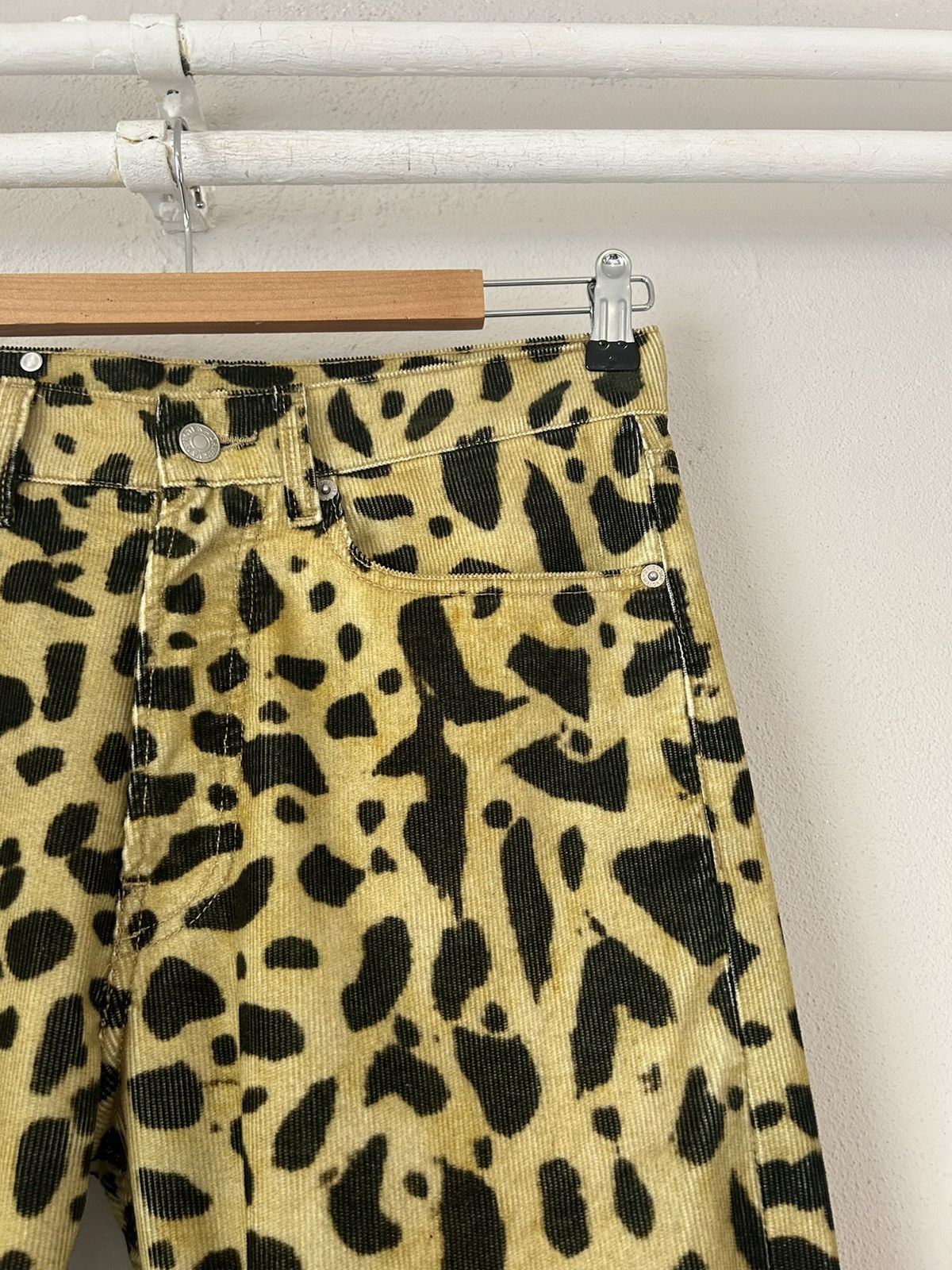 Dries Van Noten Leopard Print Corduroy Pants Size US 30 / EU 46 - 4 Thumbnail