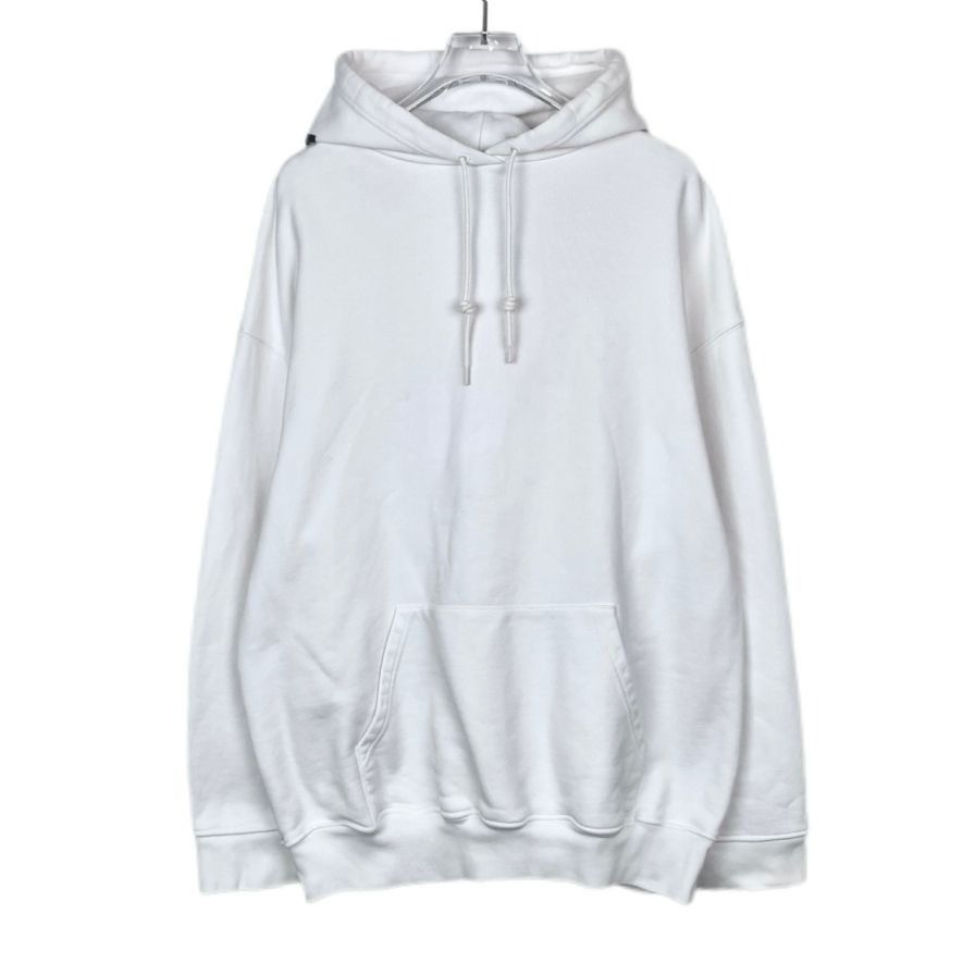 Balenciaga Balenciaga White Drawstring Logo Hoodie S Size US S / EU 44-46 / 1 - 1 Thumbnail