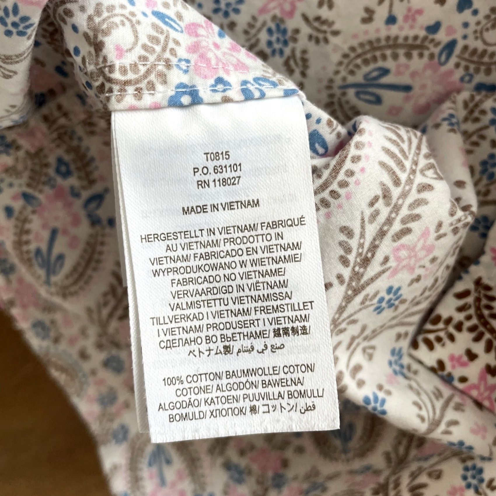 Boden Boden Shirt Womens 2R Long Sleeve Button Up Blouse Office Casual Paisley Print Multicolor Cotton 100% Regular Womens Contemporary Size XS / US 0-2 / IT 36-38 - 6 Thumbnail