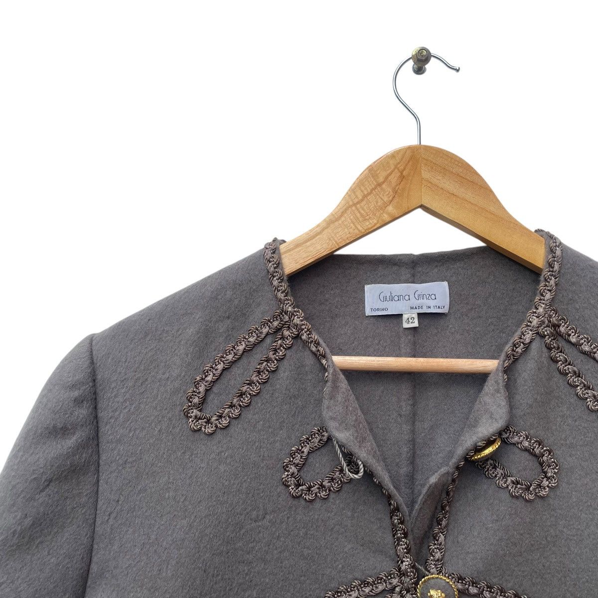 Designer Italian Designer Giuliana Grinza Crop Jacket Size M / US 6-8 / IT 42-44 - 3 Thumbnail