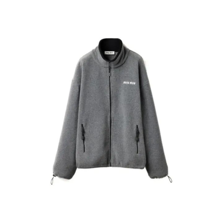 Miu Miu Miu Miu Letter Logo Embroidered Zip Jacket 0079 Size M / US 6-8 / IT 42-44 - 1 Thumbnail