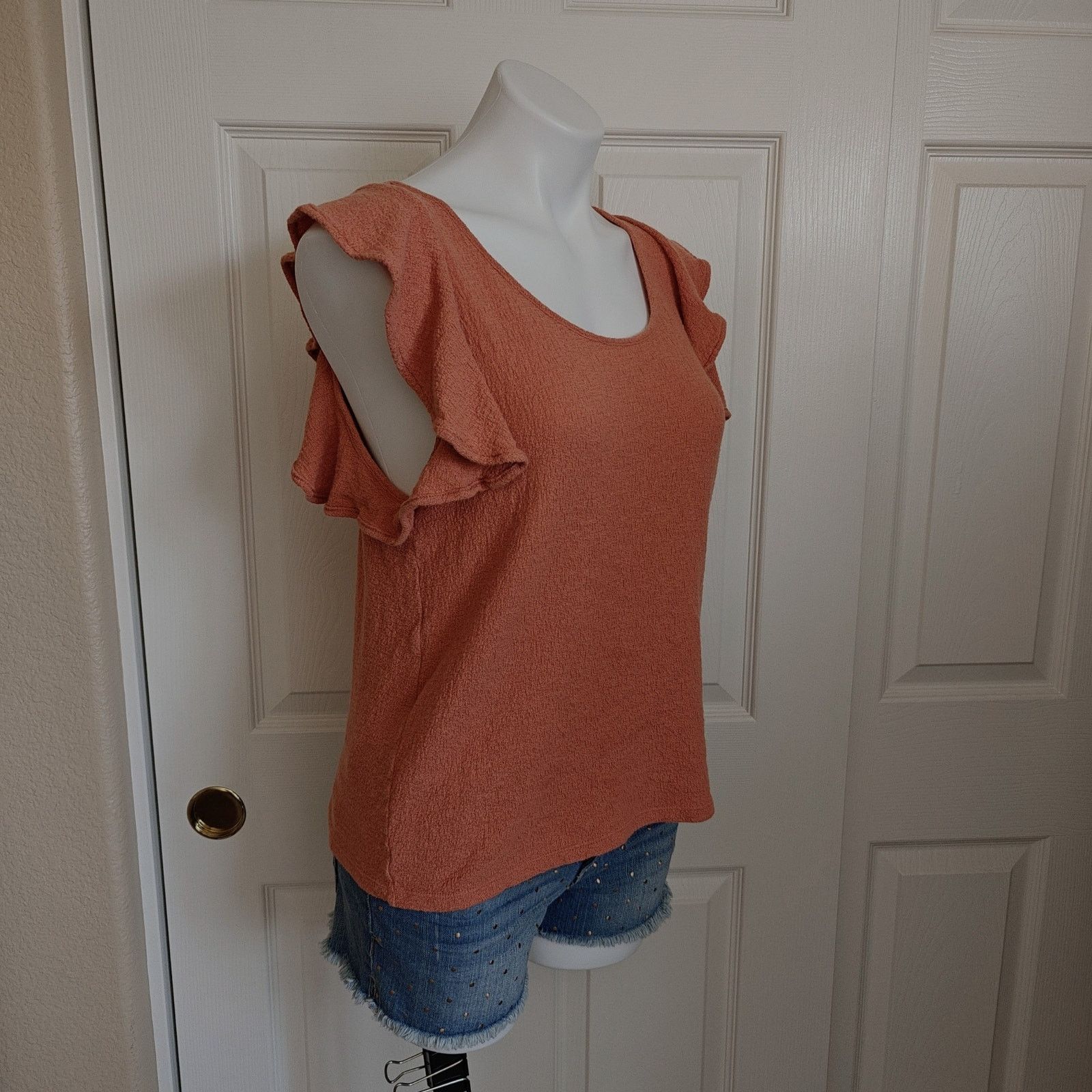 Madewell Madewell Texture & Thread stretch ruffle sleeve top sz S Size S / US 4 / IT 40 - 2 Thumbnail