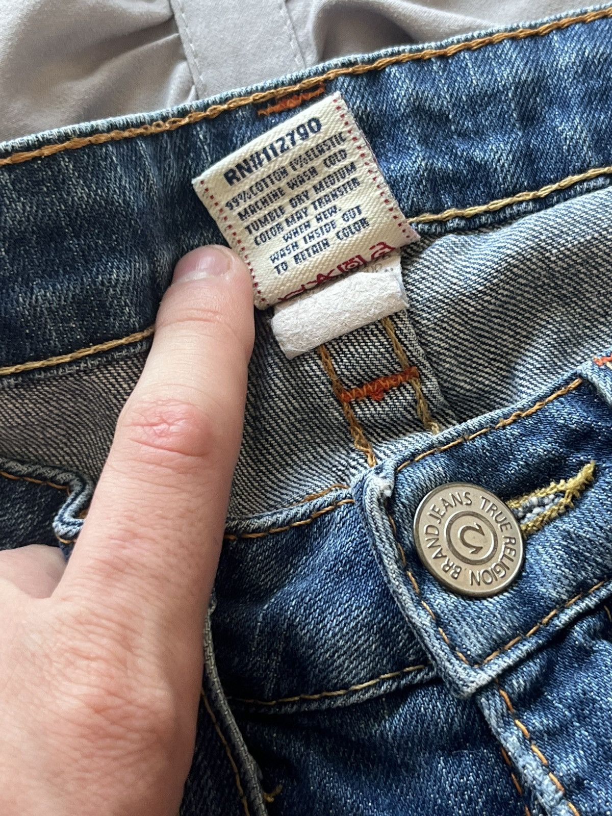 True Religion Vintage Denim True Religion Distressed Washed Jeans Japanese Size US 31 - 8 Thumbnail