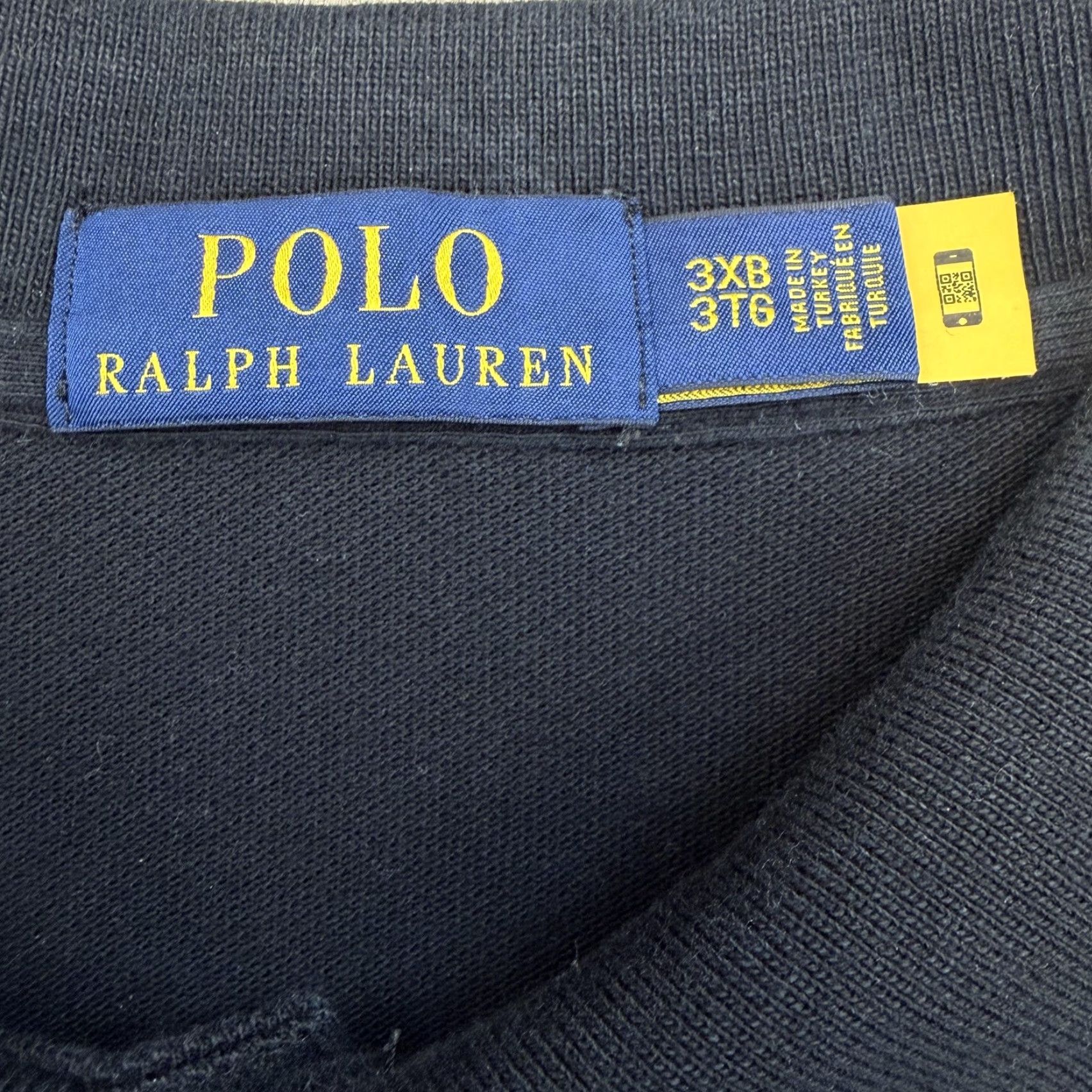 Polo Ralph Lauren Polo Ralph Lauren Polo Shirt Mens 3XB Black Big Pony Cotton Pique Golf Shirt Big 3X Mens Black Polo Shirt Size US XXL / EU 58 / 5 - 6 Thumbnail