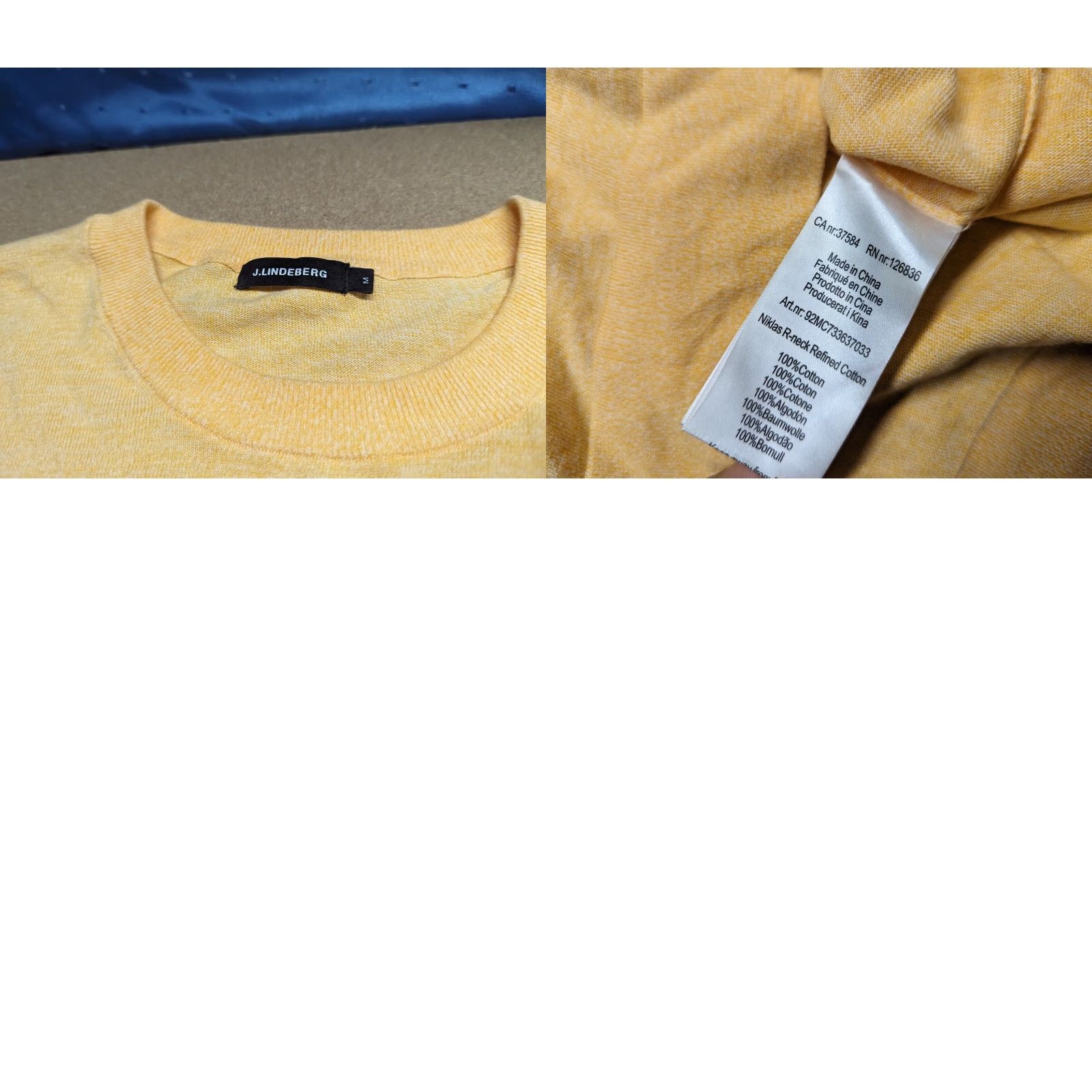 J.Lindeberg J. Lindeberg Mens Sweater Size M Knit Round Neck Orange Soft Niklas Size US M / EU 48-50 / 2 - 9 Thumbnail