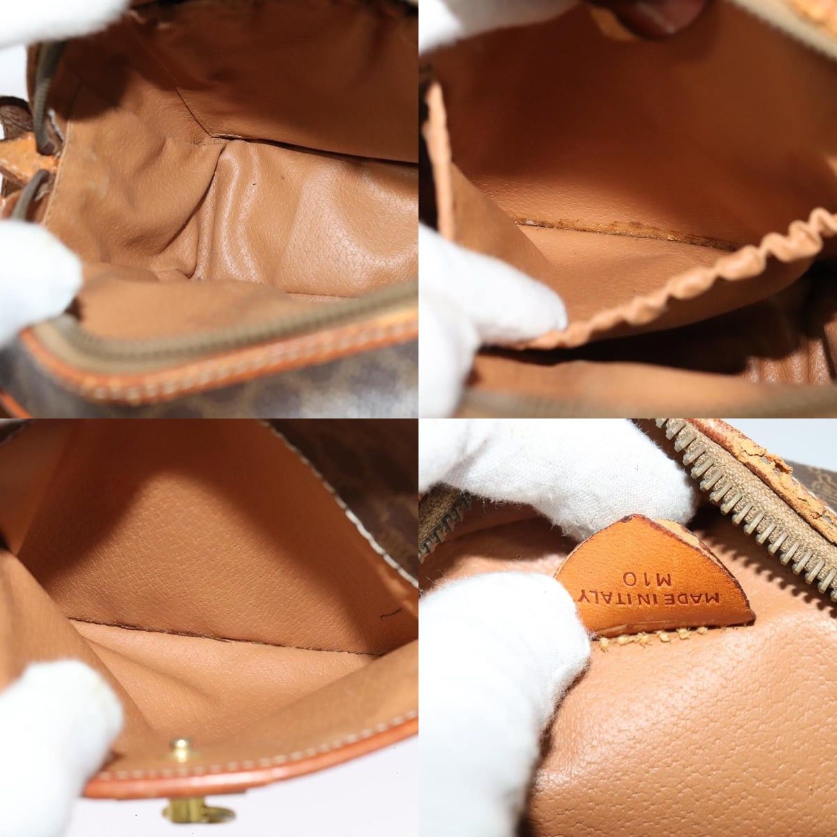 Celine CELINE Macadam Canvas Shoulder Bag Pvc Leather Brown Gold Size ONE SIZE - 12 Thumbnail