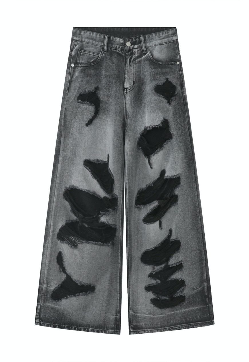 Other Unisex ripped floor mopping jeans Size US 30 / EU 46 - 6 Thumbnail