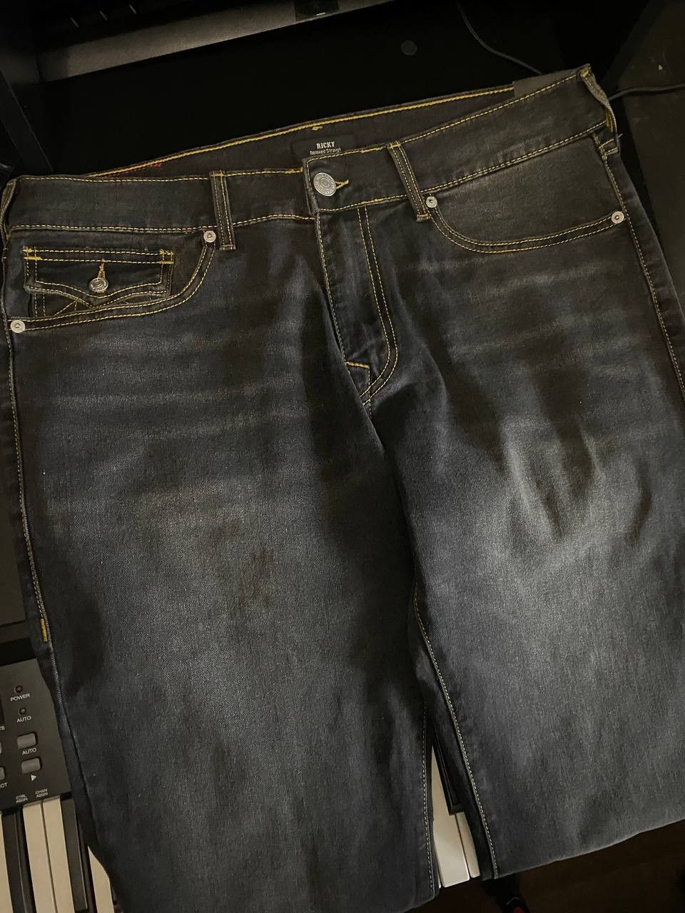 True Religion True Religion - Ricky Sn Flap Straight Jeans Size US 32 / EU 48 - 4 Thumbnail