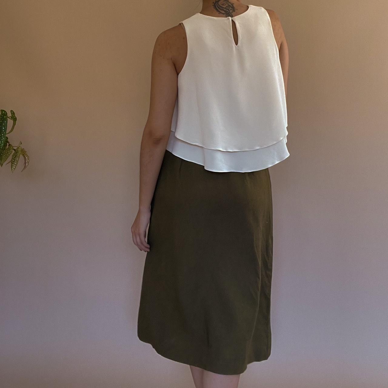 Vintage Vintage Marella Linen Midi Skirt Size 27" / US 4 / IT 40 - 2 Thumbnail
