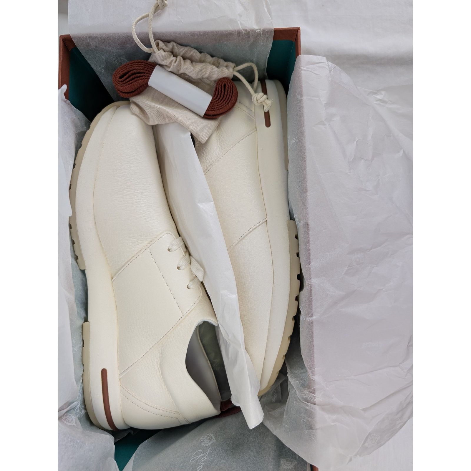 Loro Piana o1rshd1 360 LP Flexy Walk Man Metal Free Deer Sneakers White Size US 11 / EU 44 - 15 Thumbnail