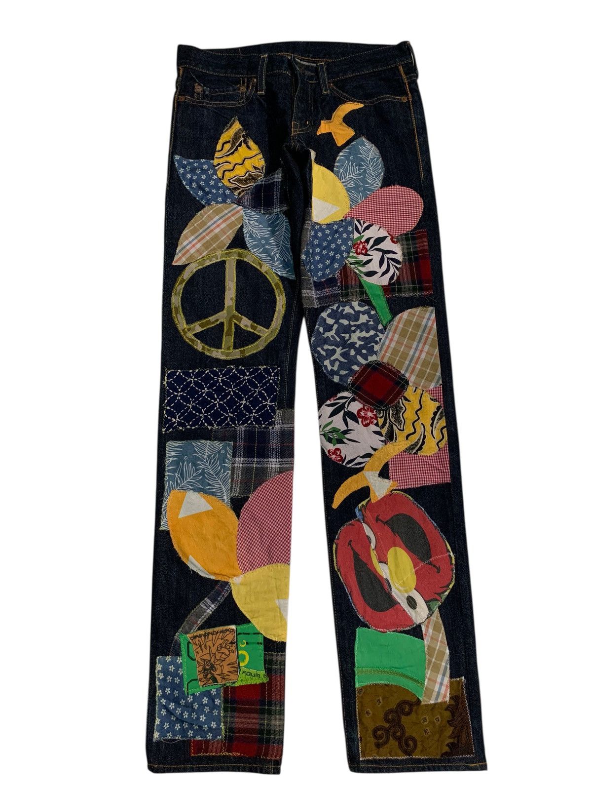 Kapital KAPITAL PATCHWORK HIPPIES STYLE REWORK JAPANESE INSANE DENIM Size US 29 - 5 Thumbnail