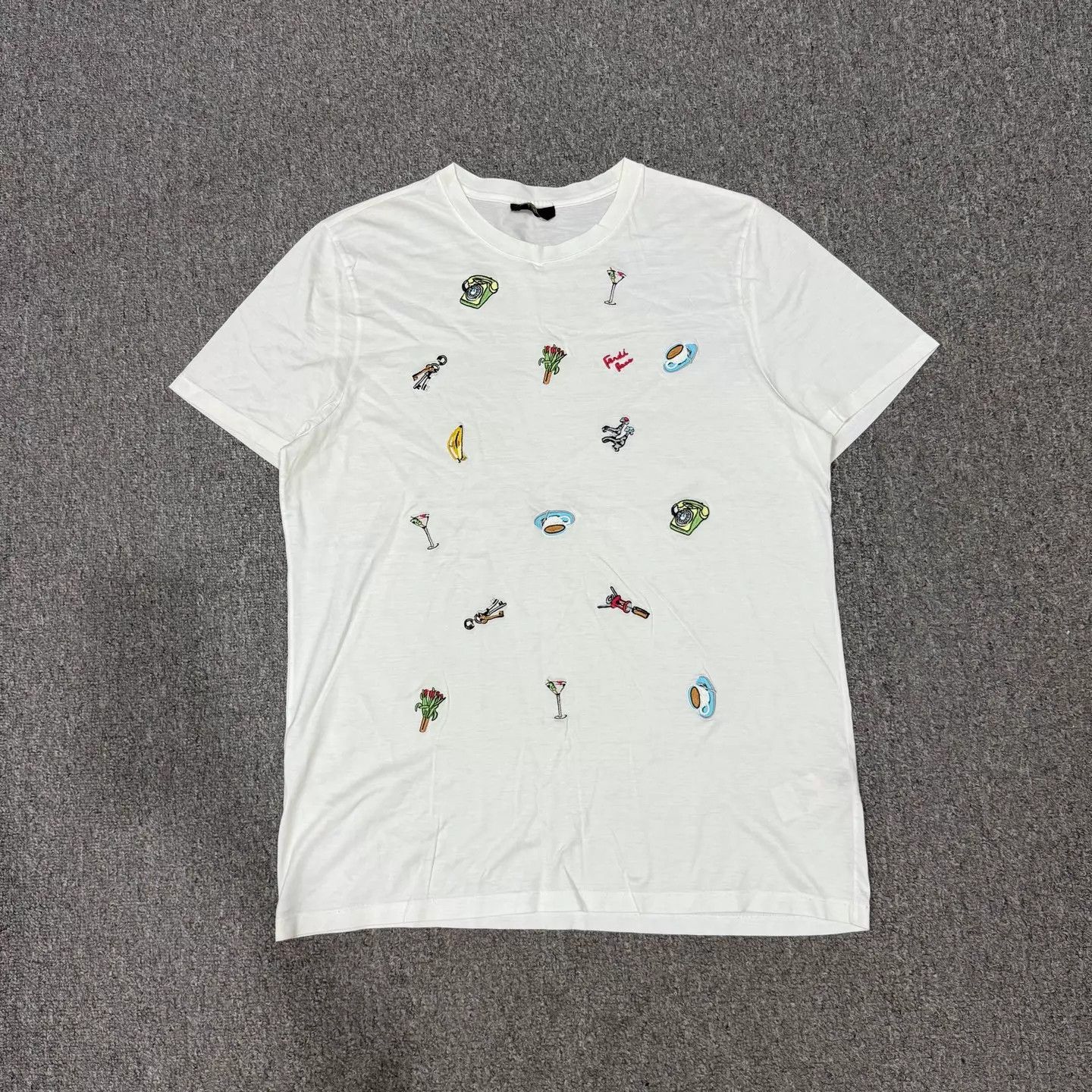 Fendi FENDI White Embroidered SS 52 99 New Size US L / EU 52-54 / 3 - 1 Thumbnail
