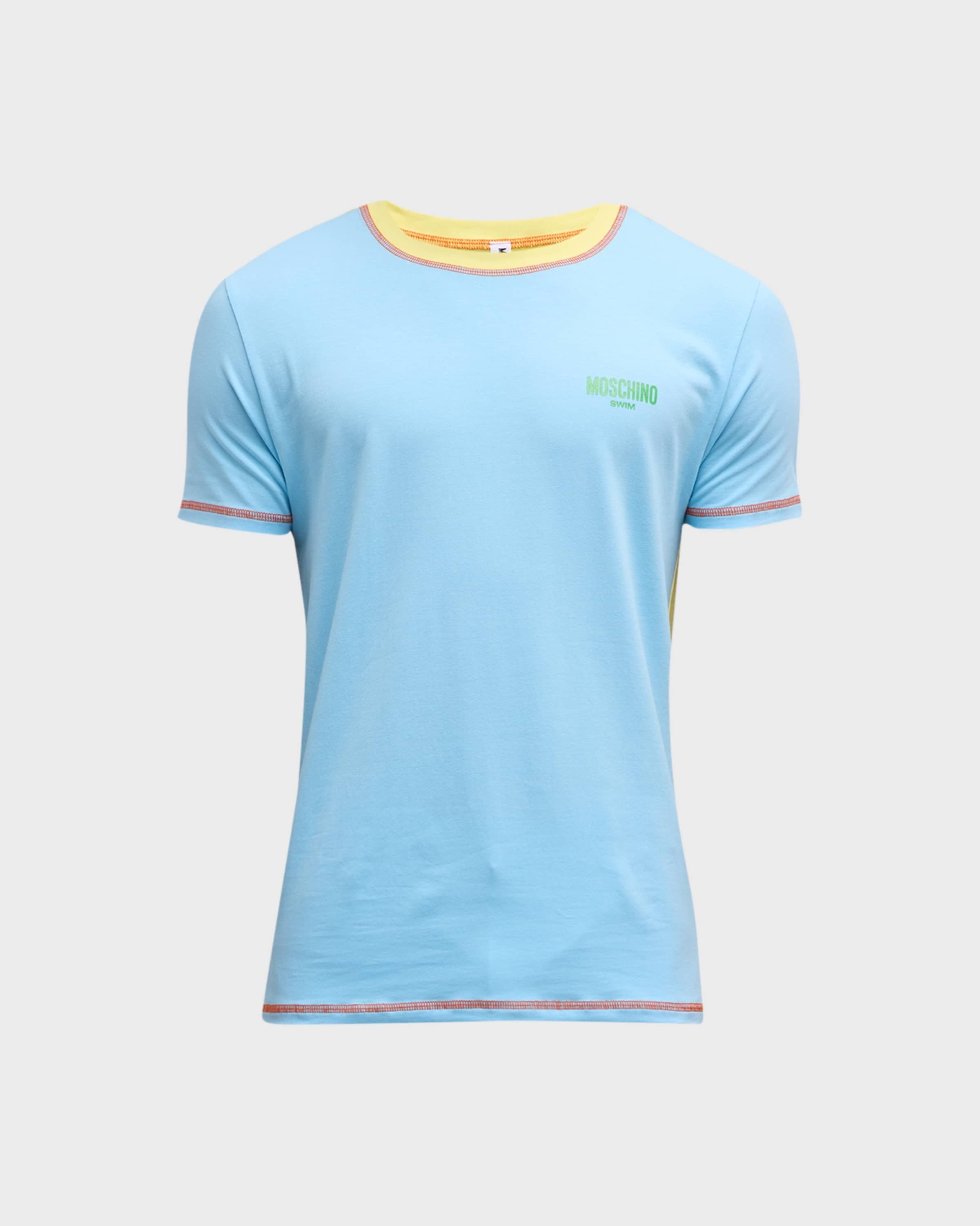 Moschino o1y0225 Logo T-Shirt in Light Blue Size US XS / EU 42 / 0 - 1 Thumbnail