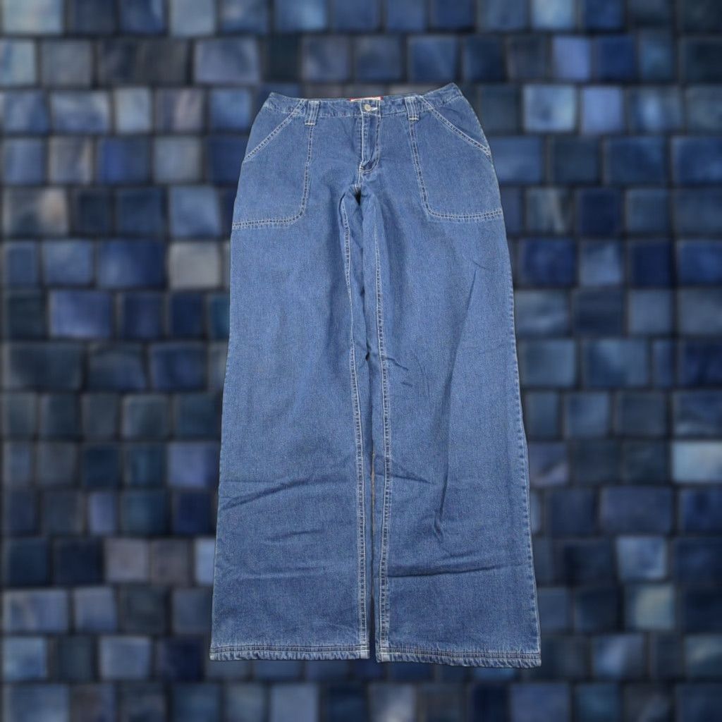 Old Navy VINTAGE Old Navy Jeans 5-Pocket Straight Blue Denim Lined Zip Regular Size 10 Womens 90s Y2K MTG Size 32" / US 10 / IT 46 - 1 Thumbnail