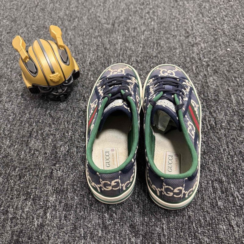 Gucci Gucci Tennis 1977 Blue Lace-Up Sneakers - Size US 8.5 / EU 41-42 - 3 Thumbnail