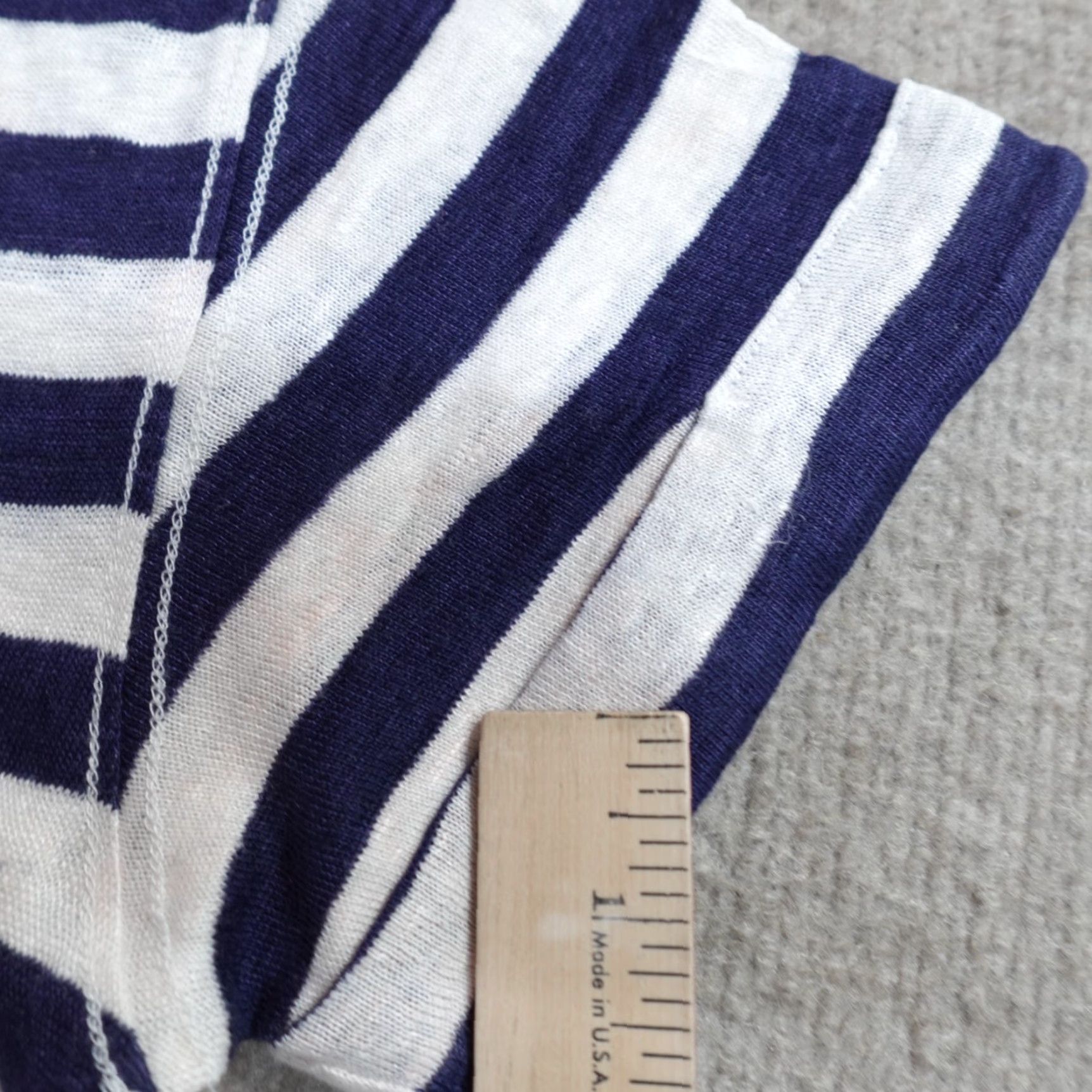 Theory Theory Womens Shirt Small White Blue Breton Stripe Crewneck 100% Linen Size S / US 4 / IT 40 - 3 Thumbnail