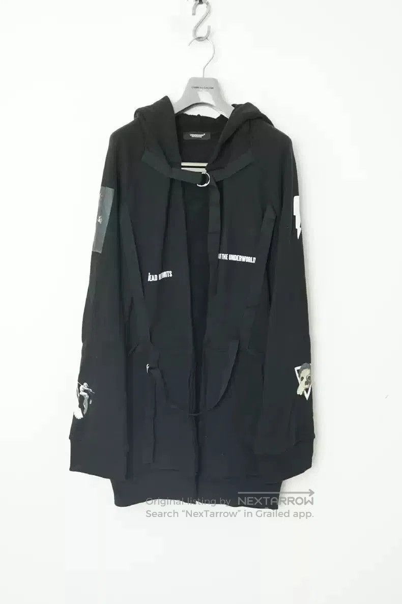 undercover Loose hoodie with photo strap.