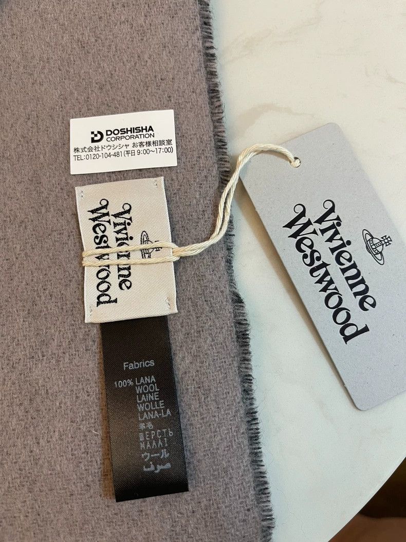 Vivienne Westwood Vivienne Westwood Saturn double-sided logo tasselled grey Size ONE SIZE - 5 Thumbnail