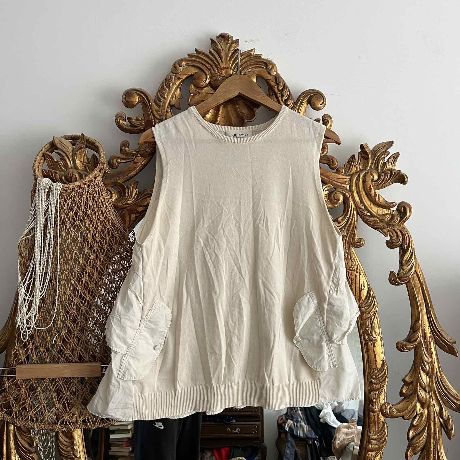 Other MEIMEIJ Short Sleeve Top with Pleated Hem Size M / US 6-8 / IT 42-44 - 1 Thumbnail