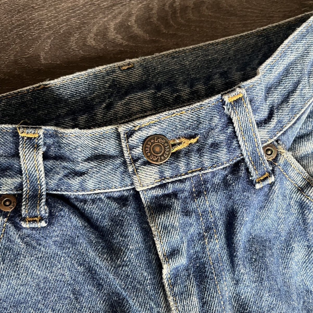 Lee Vintage 1990s Lee Straight Washed Distress Denim Jeans 29x32 Size US 29 - 8 Thumbnail