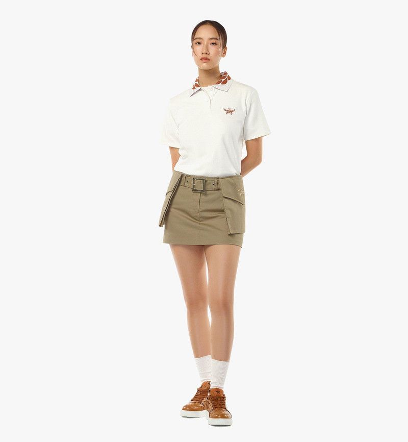 MCM o1mt1gz0126 Laurel Piqué Polo Shirt in White Size M / US 6-8 / IT 42-44 - 2 Thumbnail