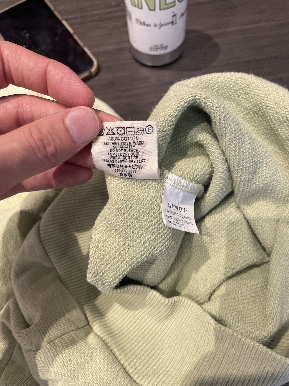 Kapital Kapital Logo Hoodie Seafoam Size 1 Size US S / EU 44-46 / 1 - 6 Thumbnail