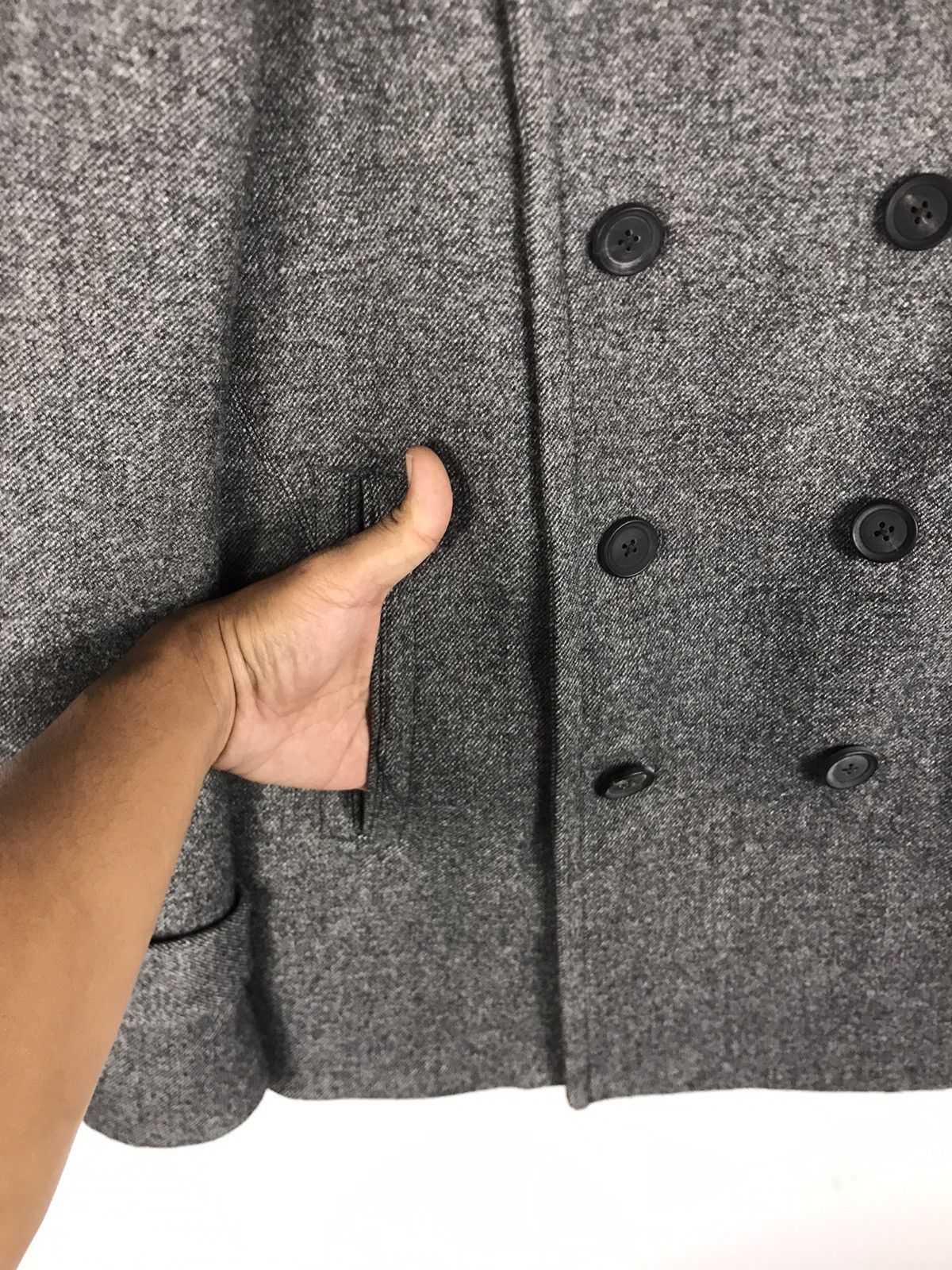 Edifice Japan 🔥417 Edifice Wool Doule Breast Peacoat Jacket Size US L / EU 52-54 / 3 - 6 Thumbnail