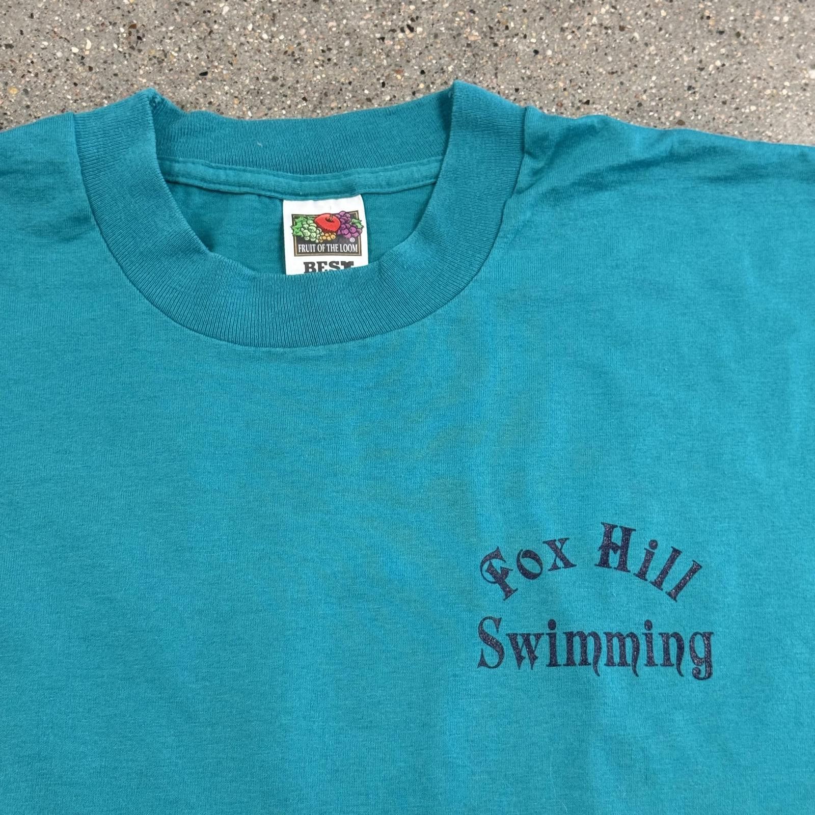 Fruit Of The Loom Vtg FOTL Single Stitch Fox Hill Swimming T-Shirt XL Size US L / EU 52-54 / 3 - 2 Thumbnail