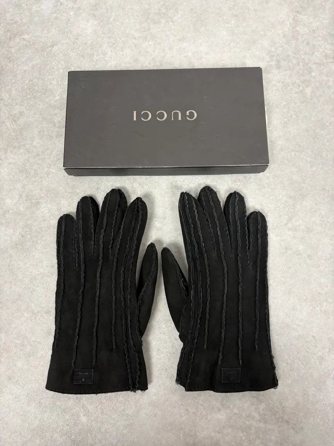 Gucci 2000s Gucci Black Velvet Gloves Size ONE SIZE - 2 Thumbnail