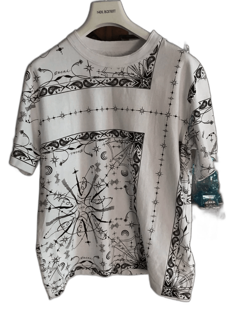 Sacai Sacai Short Sleeve T-Shirt with Unique Design Size US S / EU 44-46 / 1 - 1 Thumbnail
